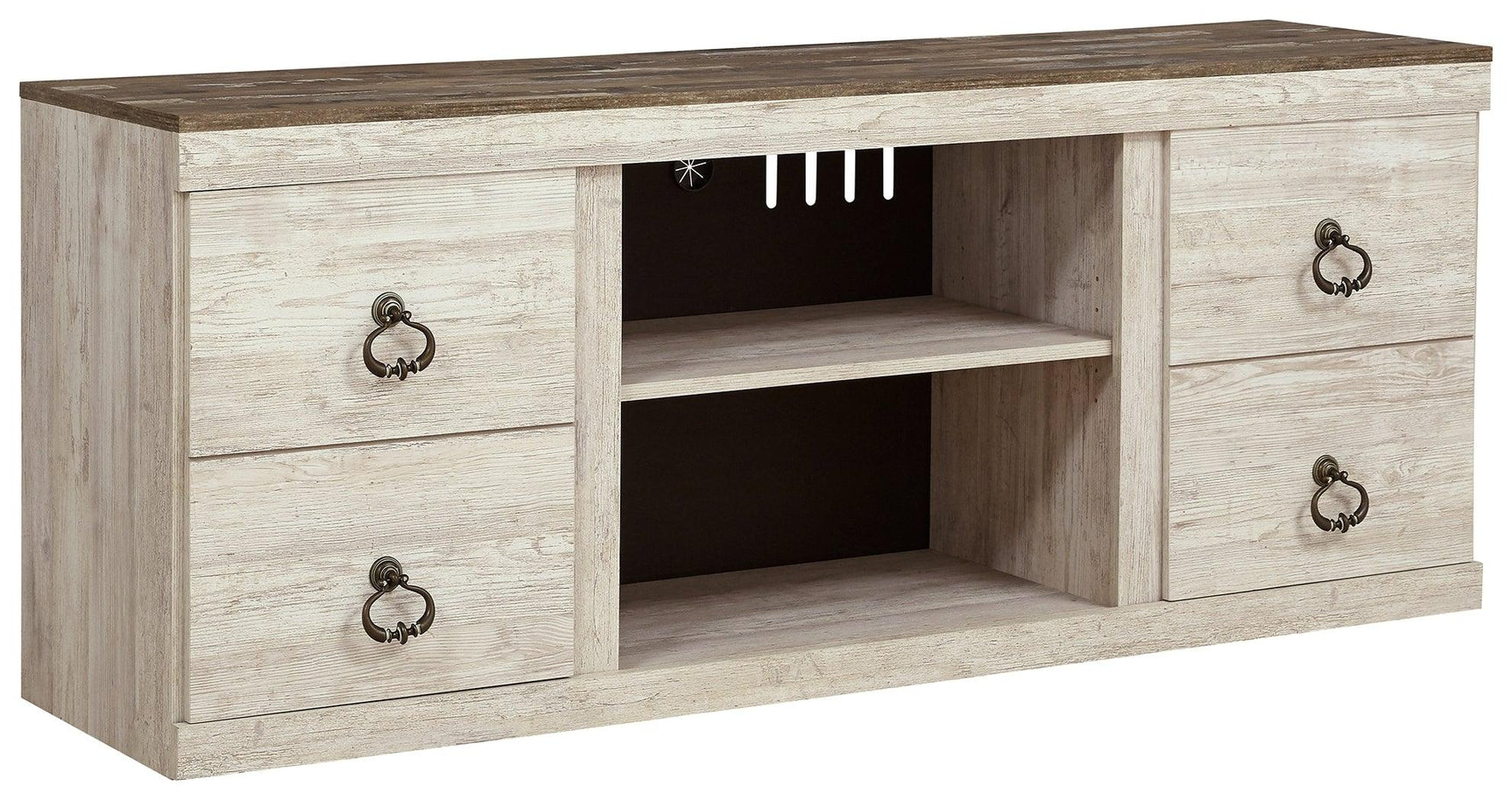 Willowton Whitewash 60" Tv Stand - Ella Furniture