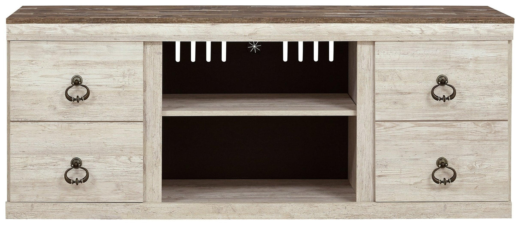 Willowton Whitewash 60" Tv Stand - Ella Furniture