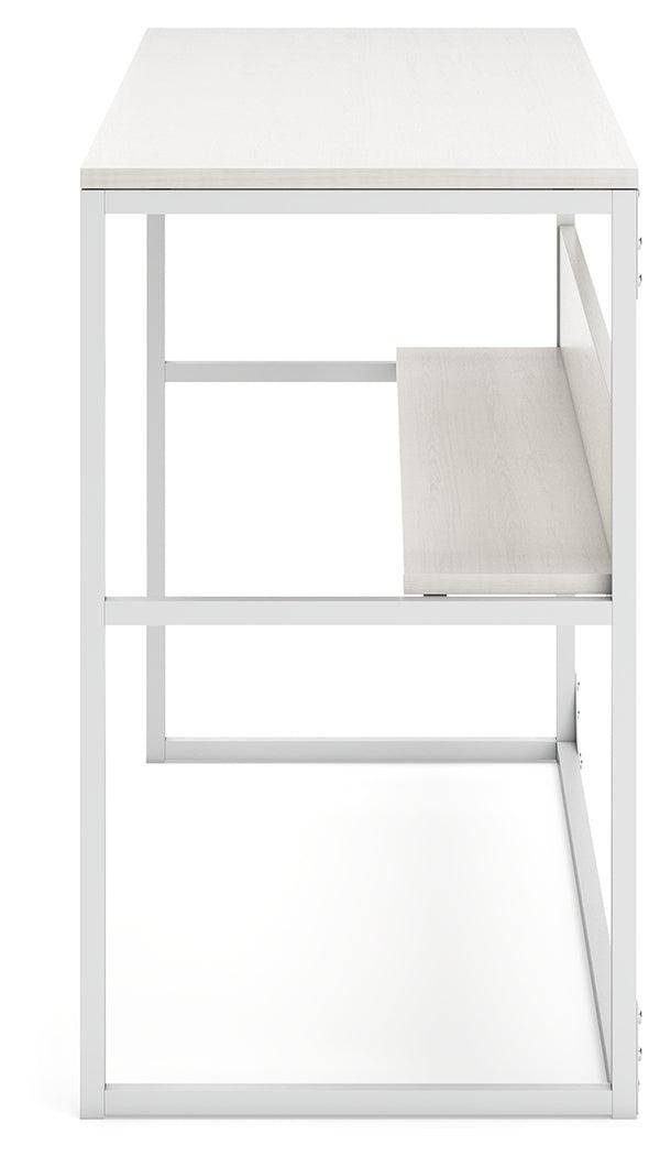 Deznee White Home Office Desk - Ella Furniture