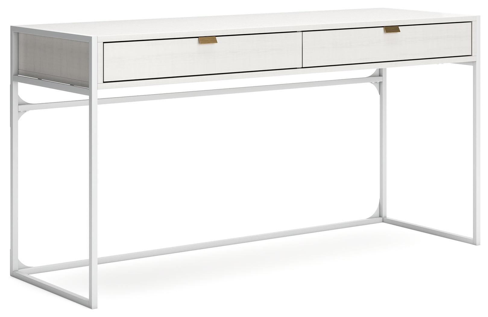 Deznee White Home Office Desk - Ella Furniture