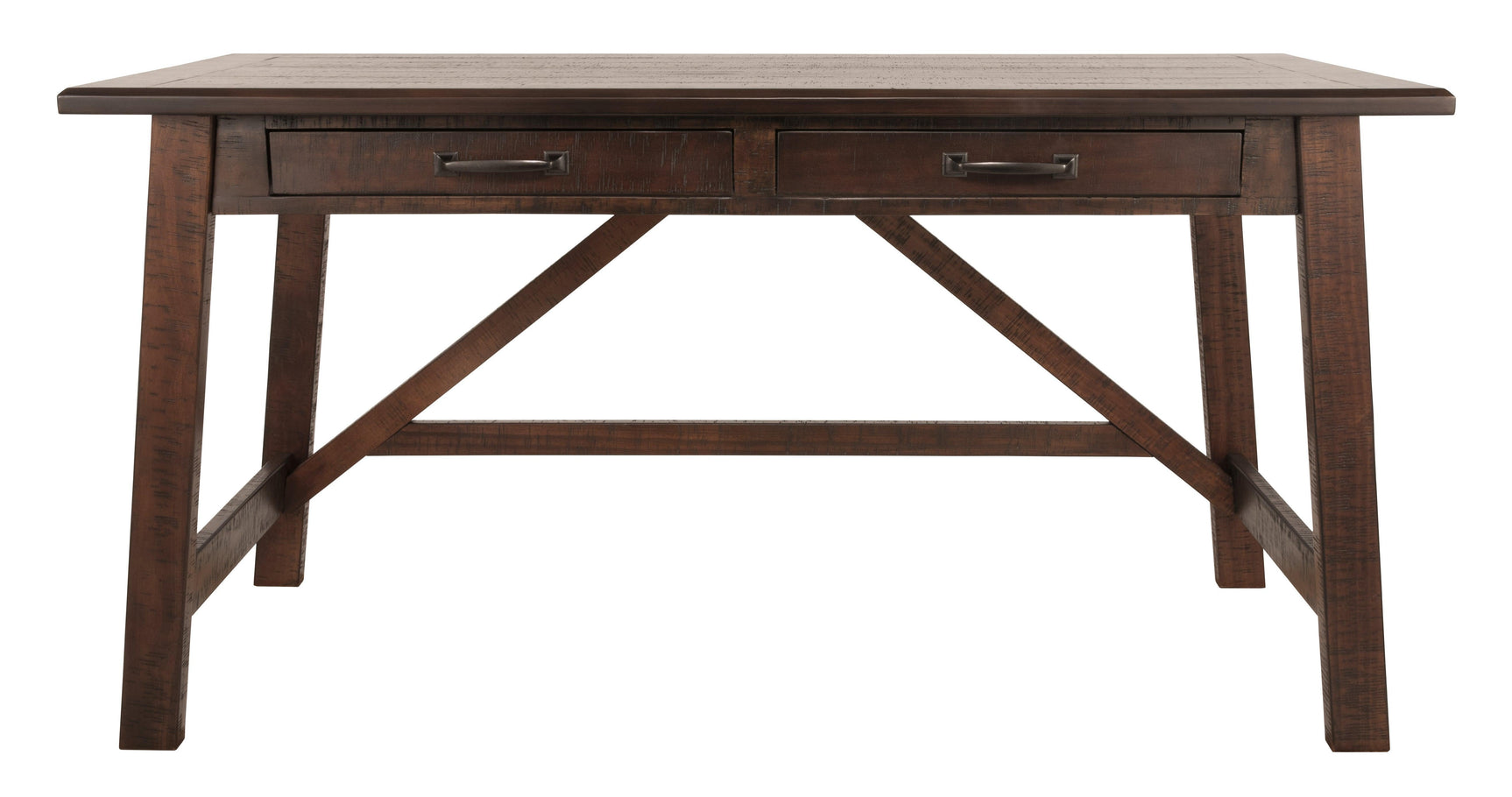Baldridge Rustic Brown Home Office Desk - Ella Furniture