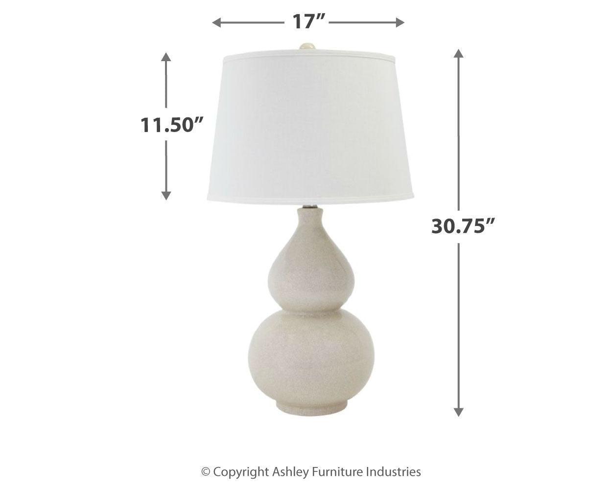 Saffi Cream Table Lamp - Ella Furniture