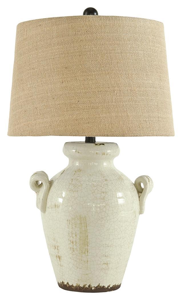 Emelda Cream Table Lamp - Ella Furniture