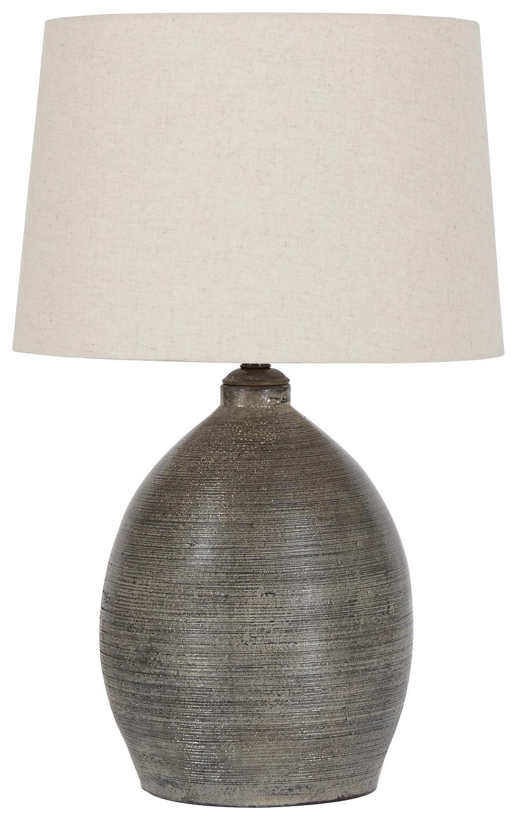 Joyelle Gray Table Lamp - Ella Furniture