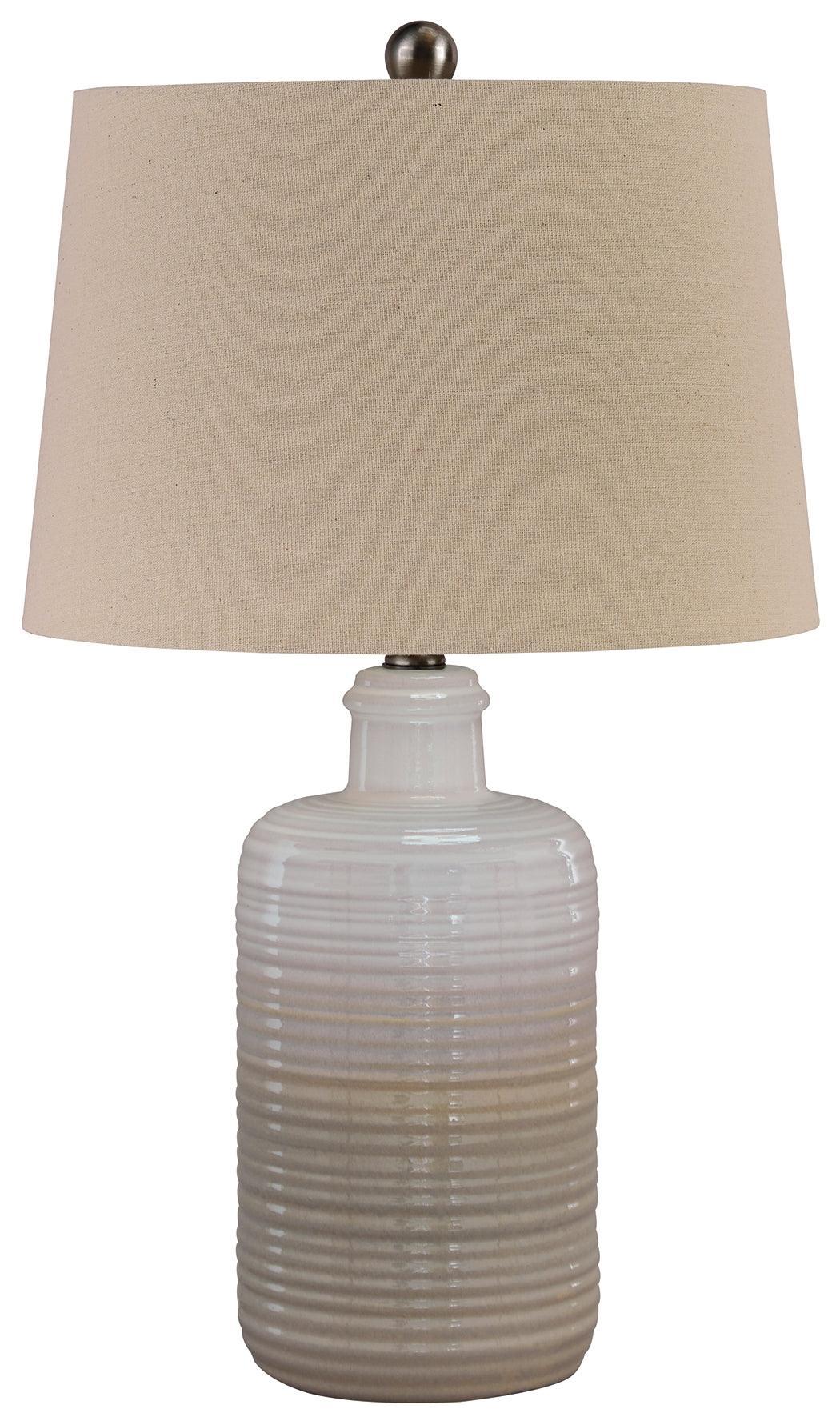 Marnina Taupe Table Lamp (Set Of 2) - Ella Furniture