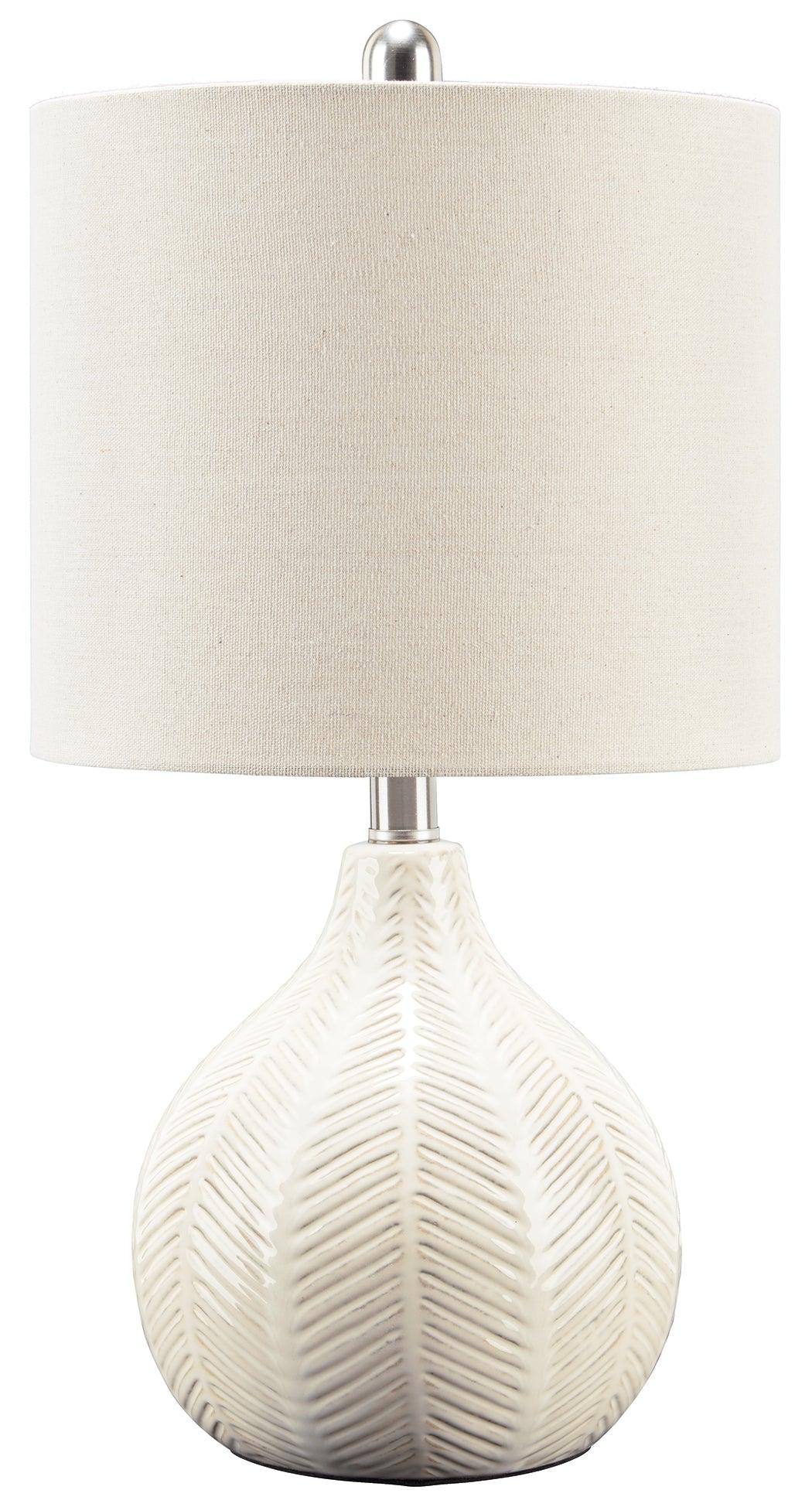 Rainermen Off White Table Lamp - Ella Furniture