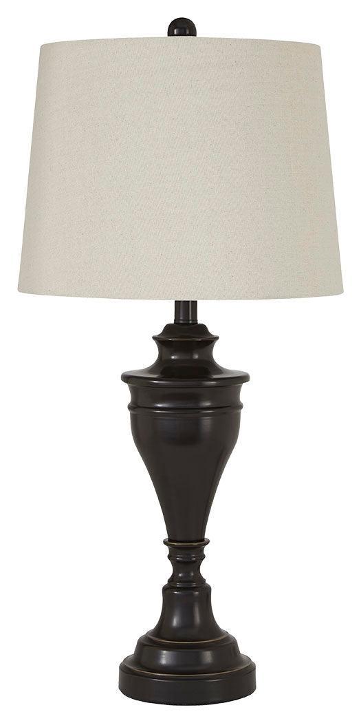 Close-up of Darlita lamp base bronze finish