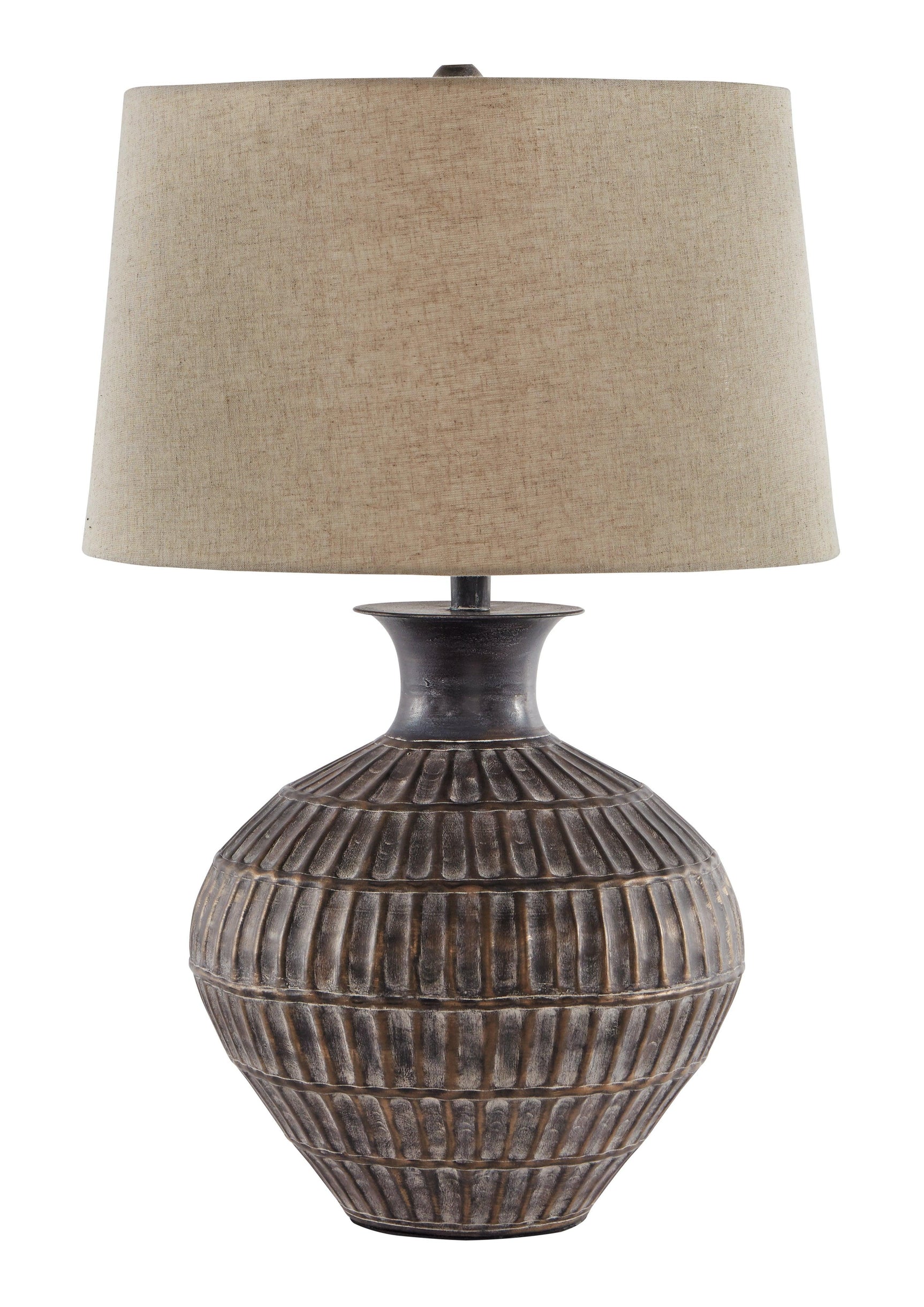Magan Antique Bronze Finish Table Lamp - Ella Furniture