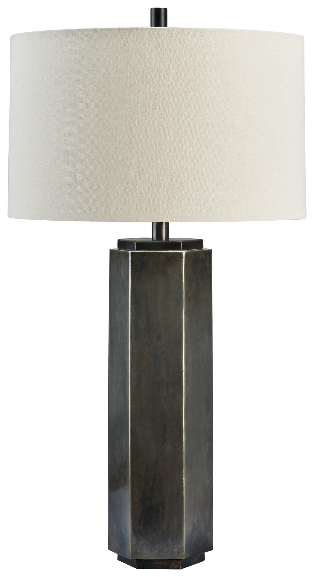 Dirkton Antique Pewter Finish Table Lamp - Ella Furniture