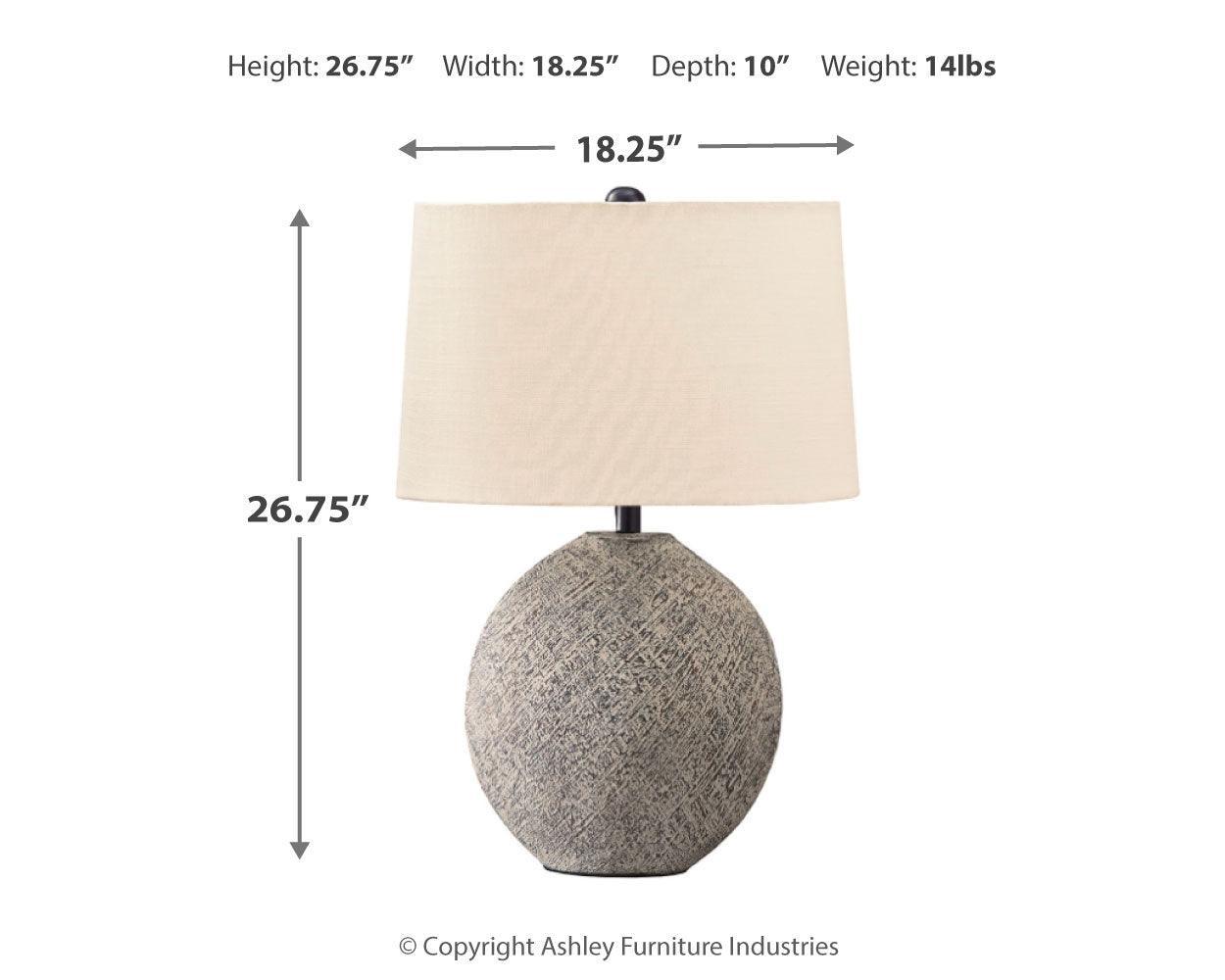 Harif Beige Table Lamp - Ella Furniture