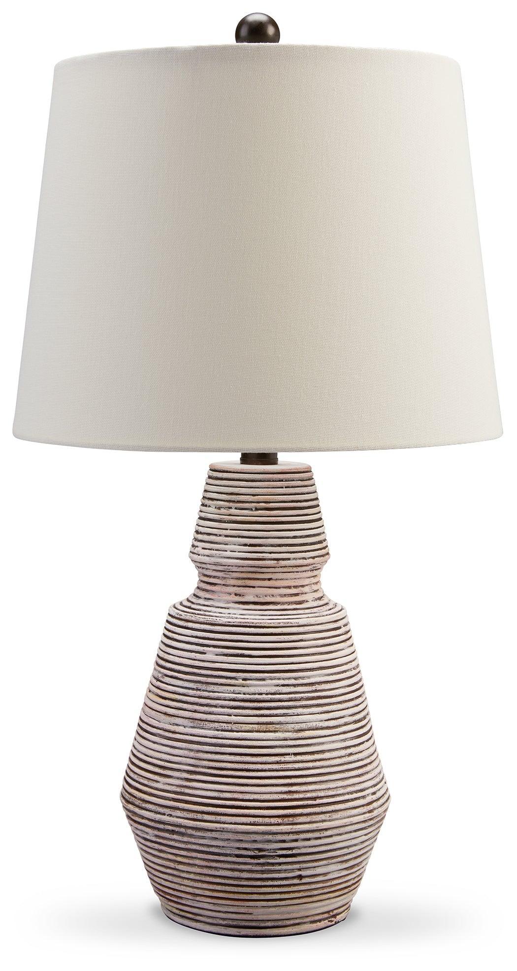 Jairburns Brick Red/white Table Lamp (Set Of 2) - Ella Furniture