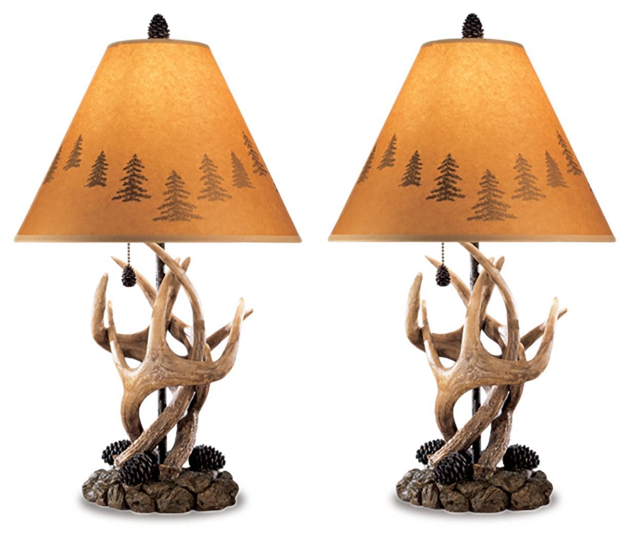 Derek Brown Table Lamp (Set Of 2) - Ella Furniture