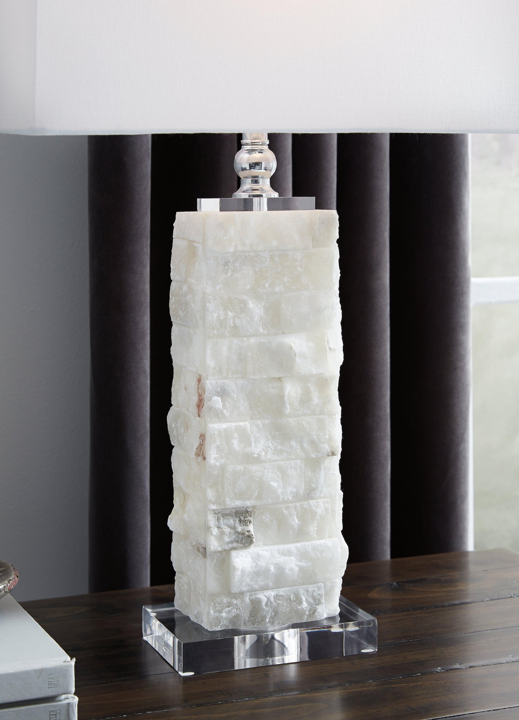 Malise White Table Lamp - Ella Furniture