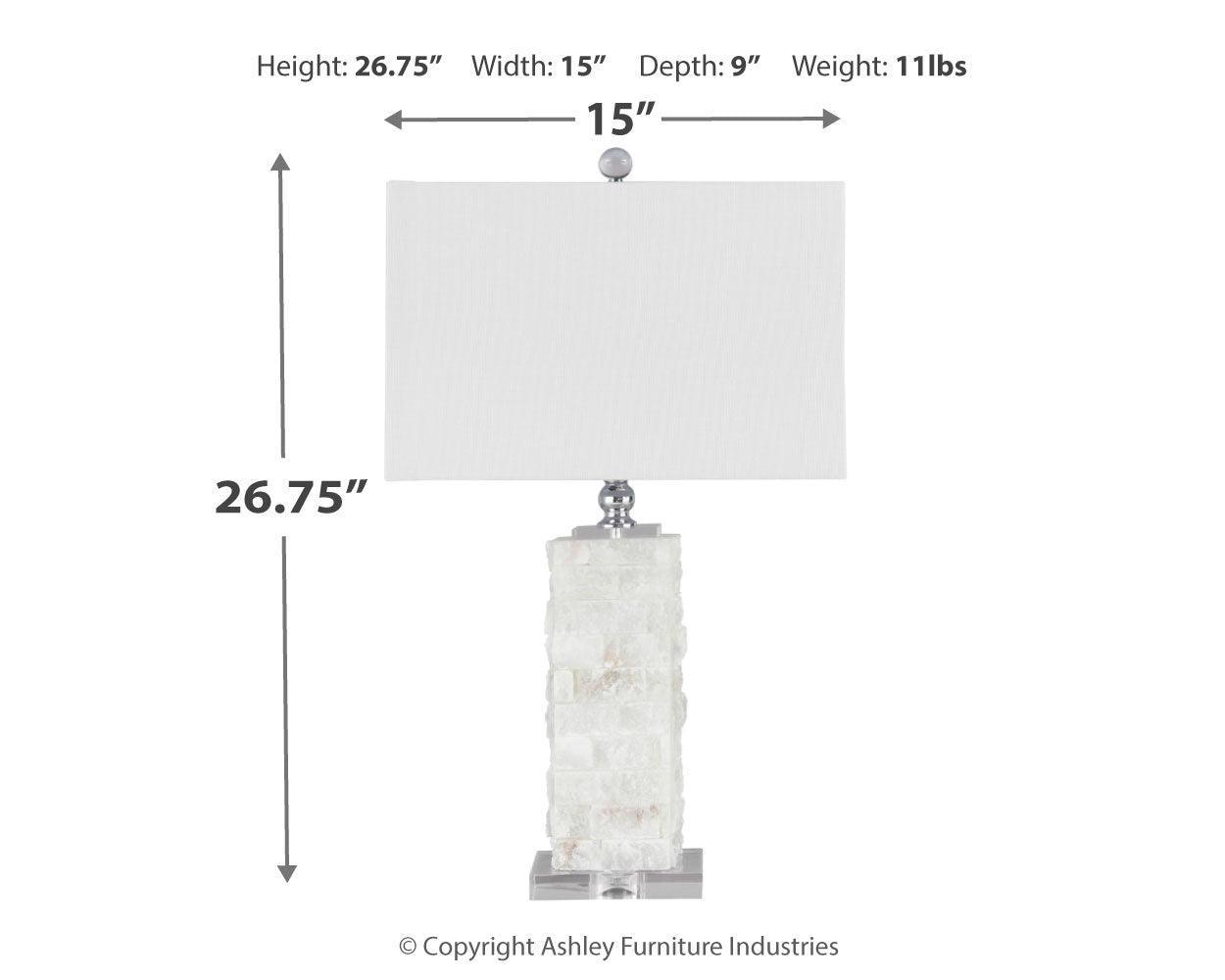 Malise White Table Lamp - Ella Furniture