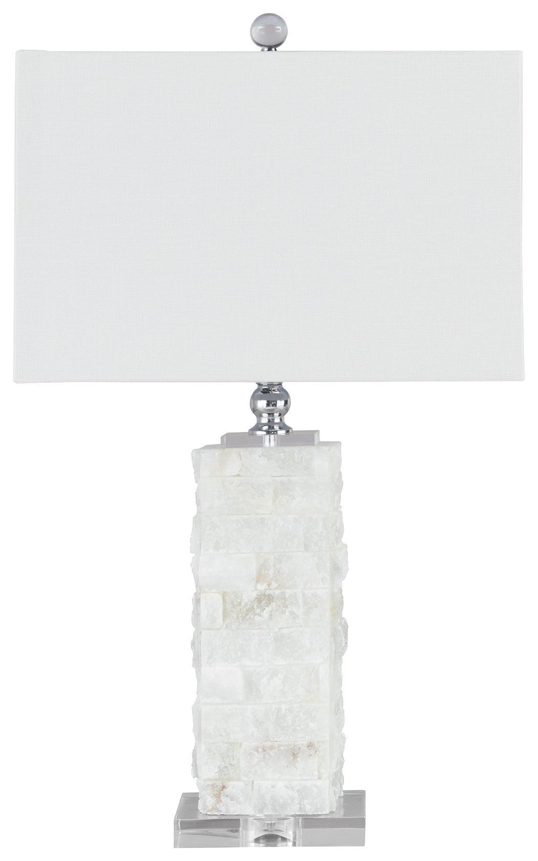 Malise White Table Lamp - Ella Furniture