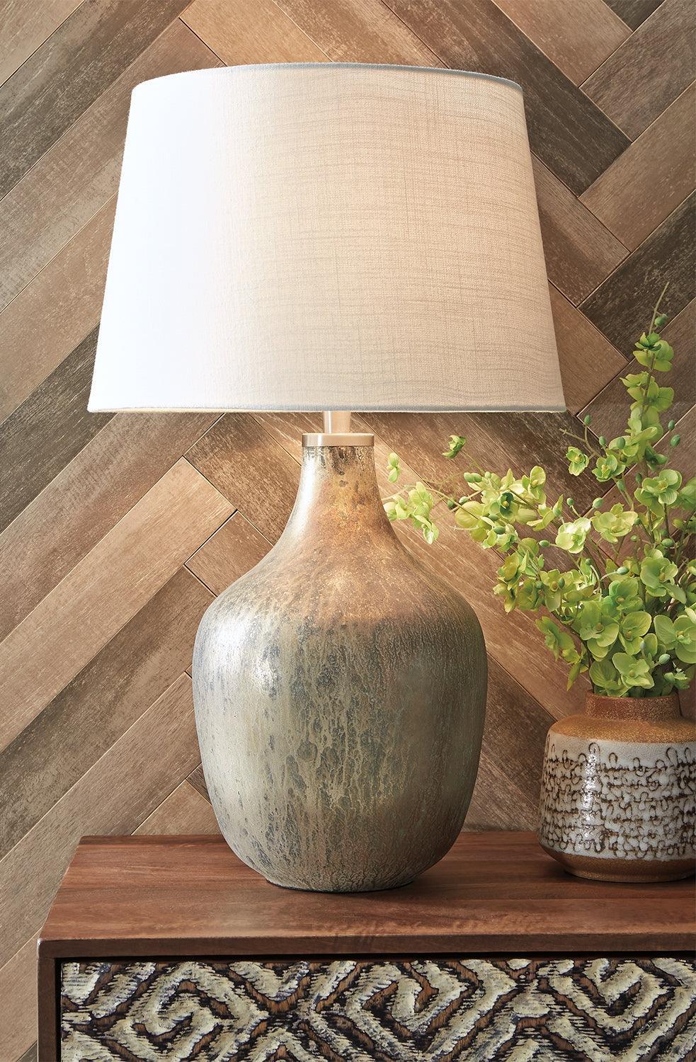 Mari Gray/gold Finish Table Lamp - Ella Furniture
