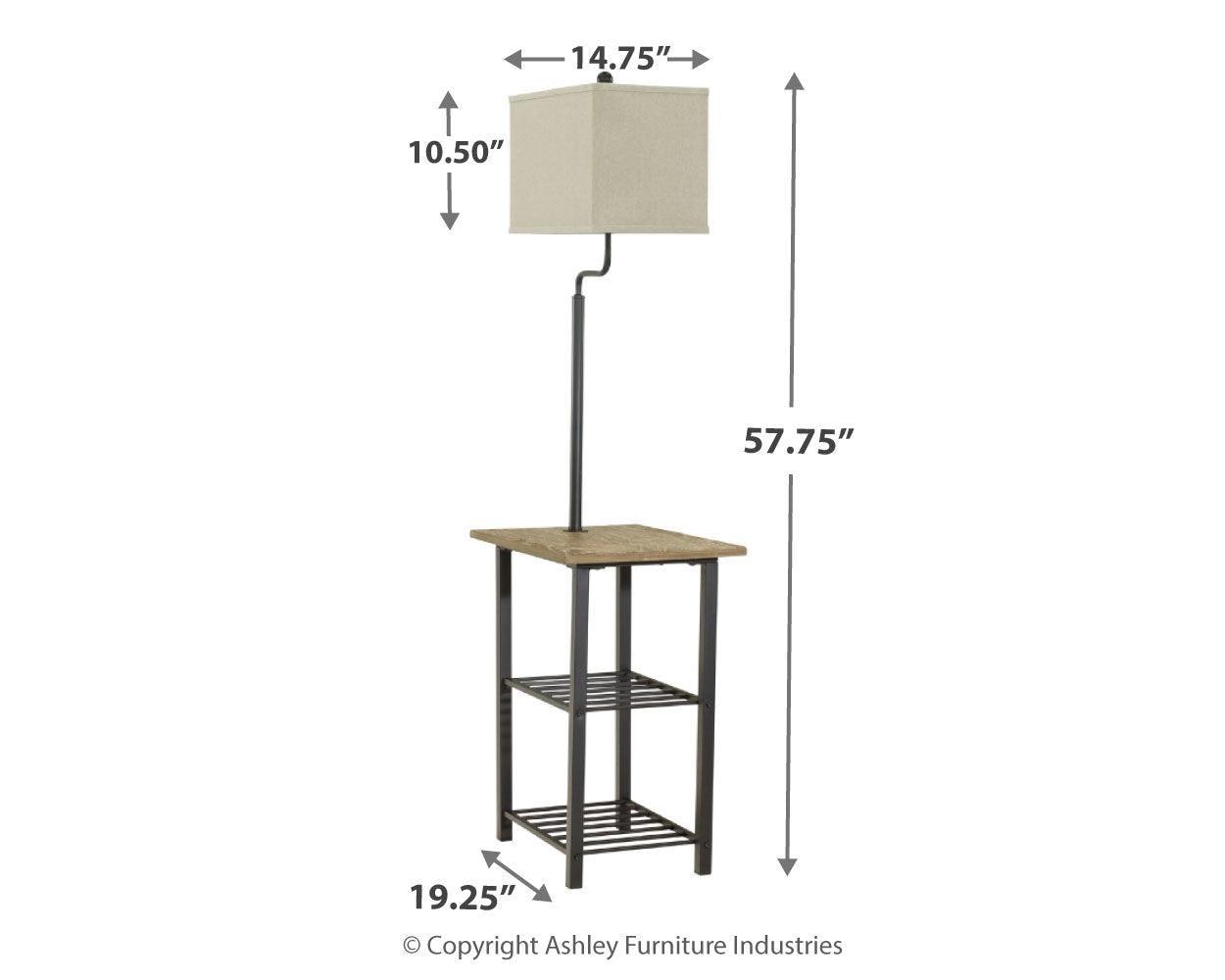 Shianne Black Floor Lamp - Ella Furniture