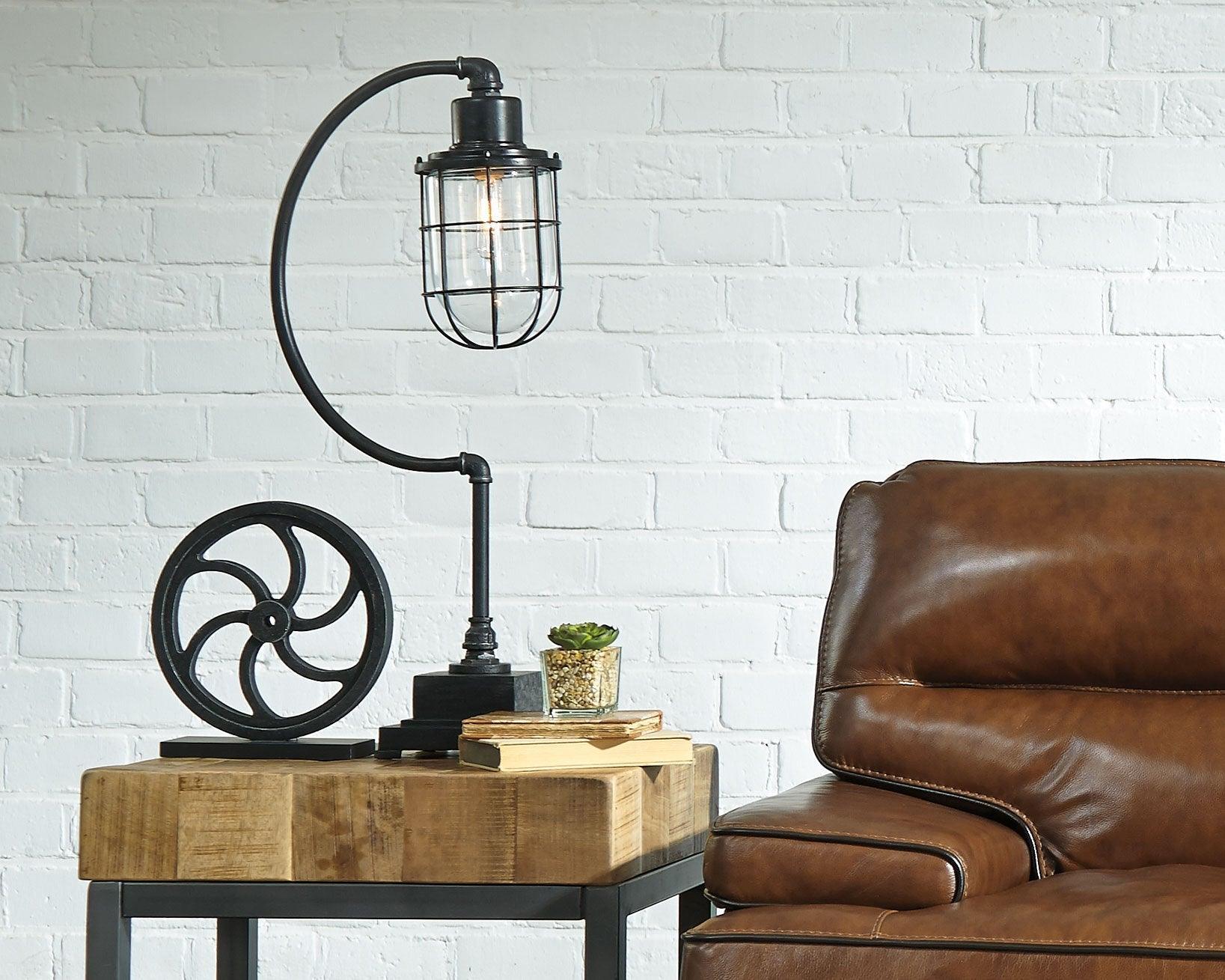 Jae Antique Black Desk Lamp - Ella Furniture
