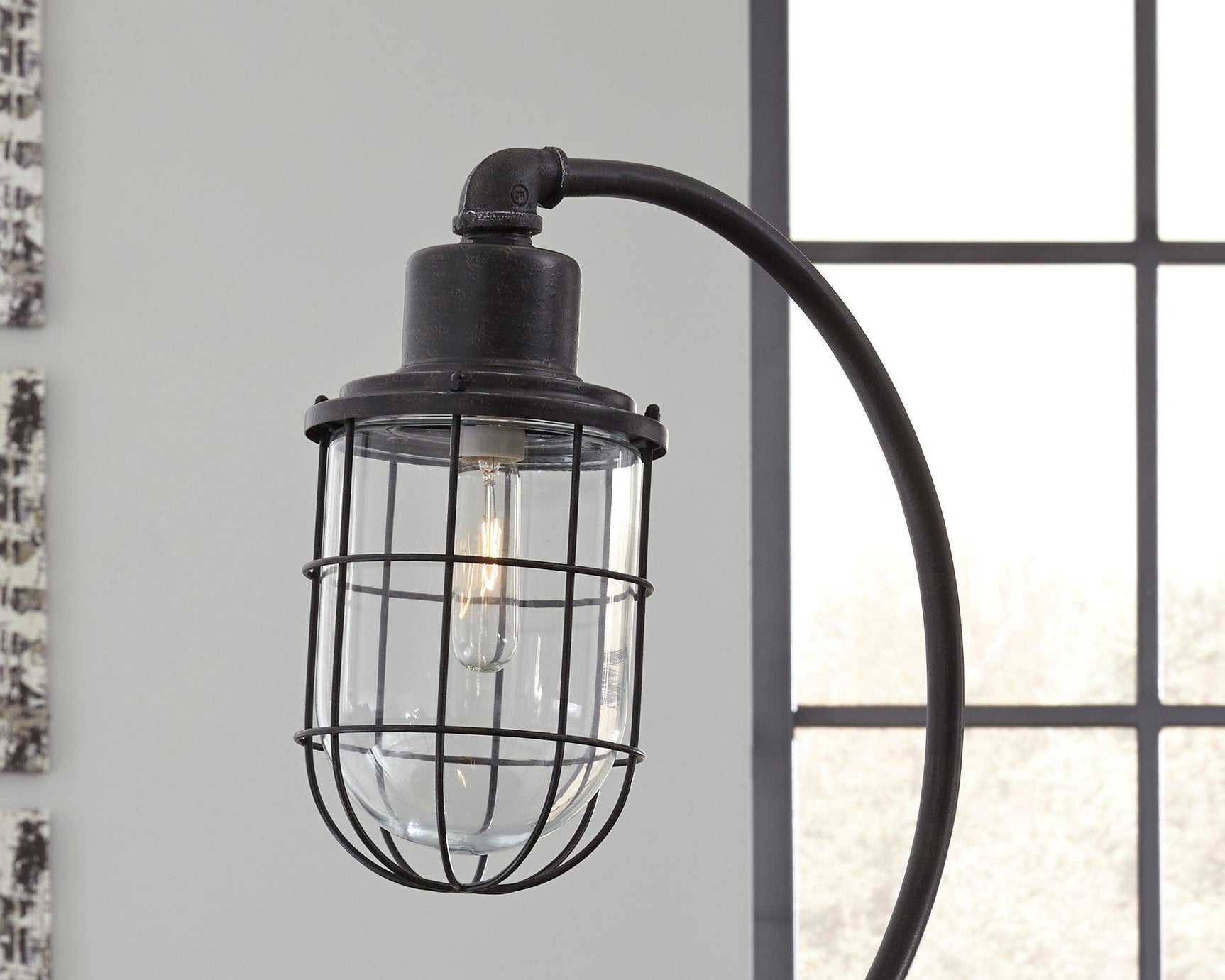 Jae Antique Black Desk Lamp - Ella Furniture