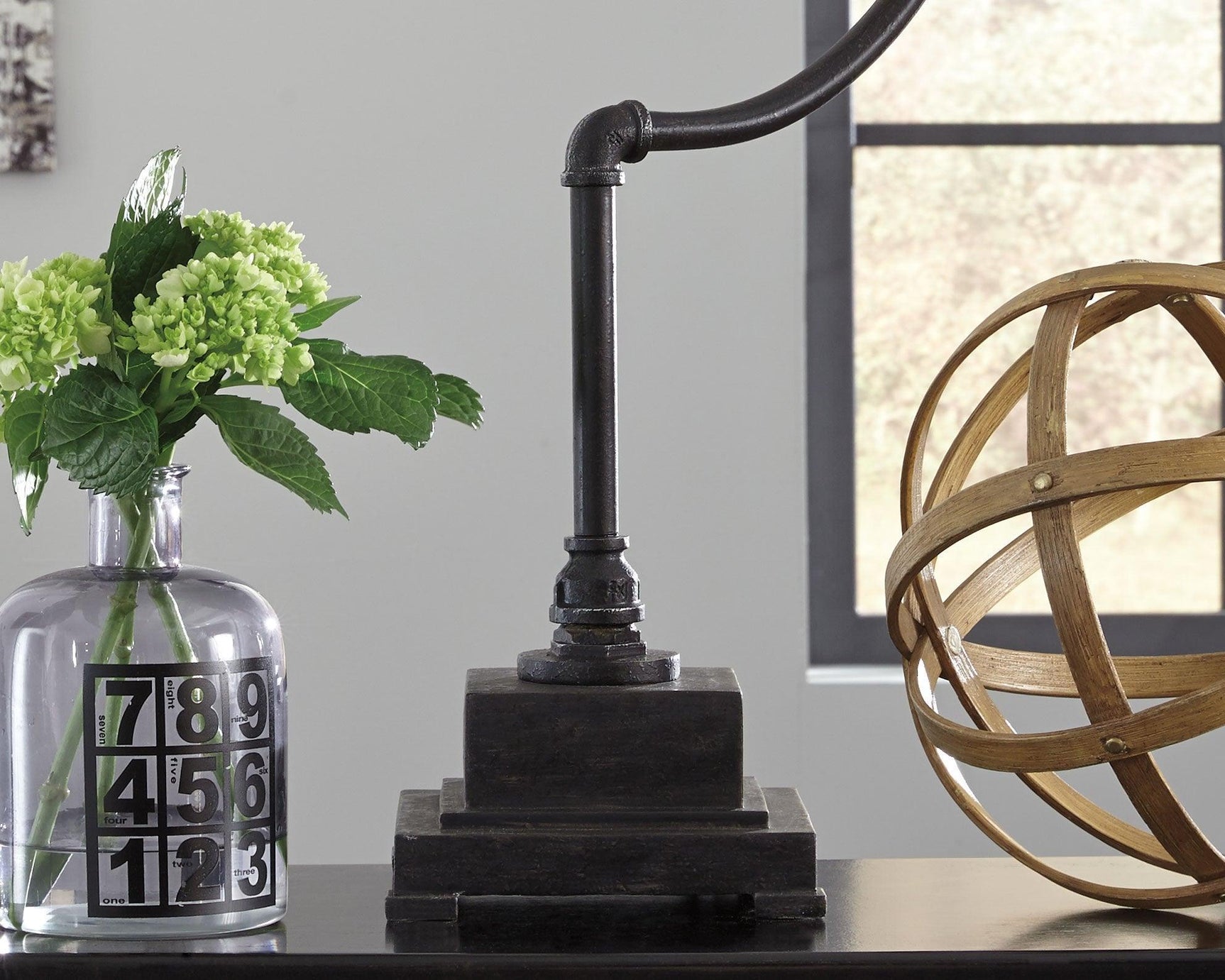 Jae Antique Black Desk Lamp - Ella Furniture