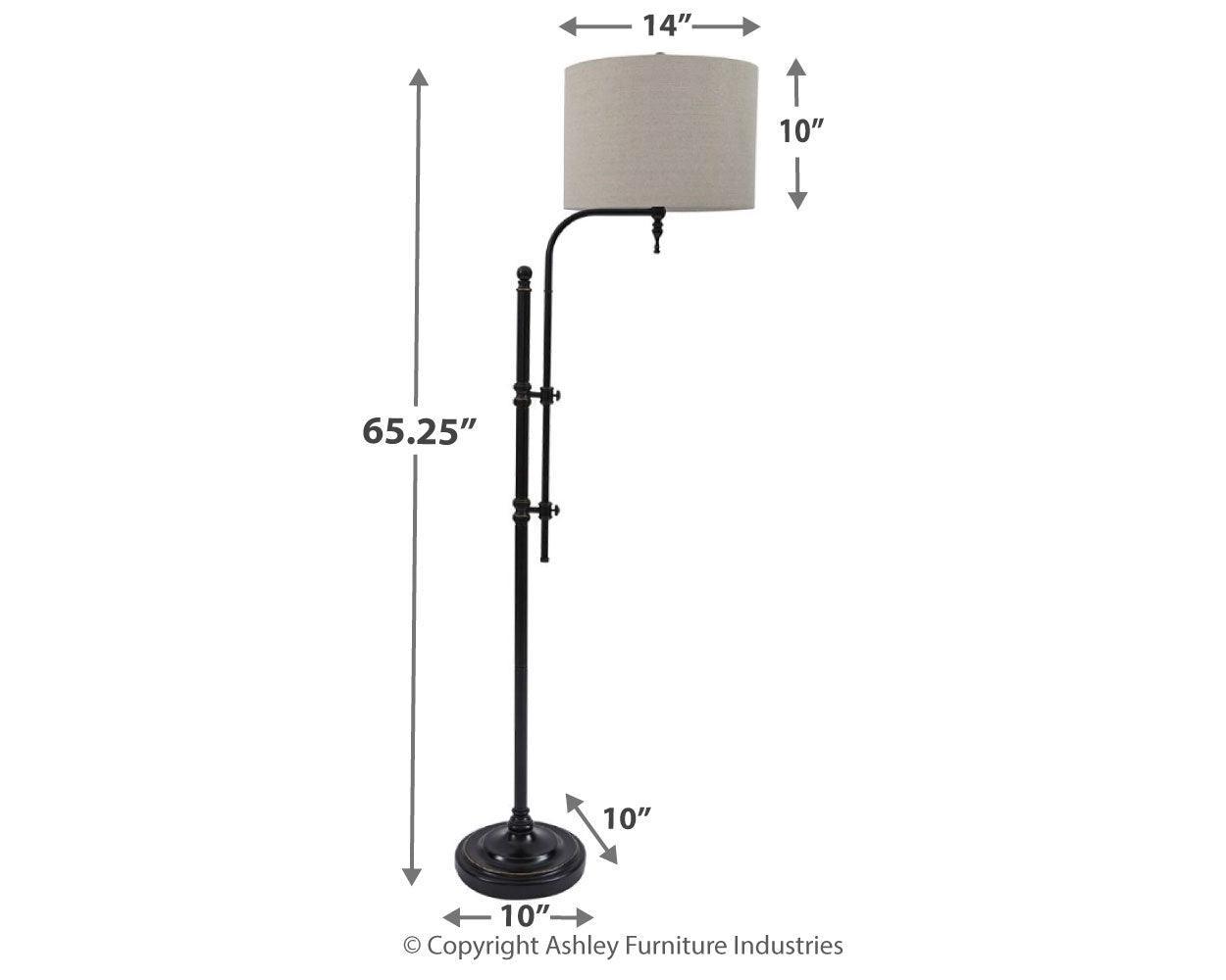 Anemoon Black Floor Lamp - Ella Furniture
