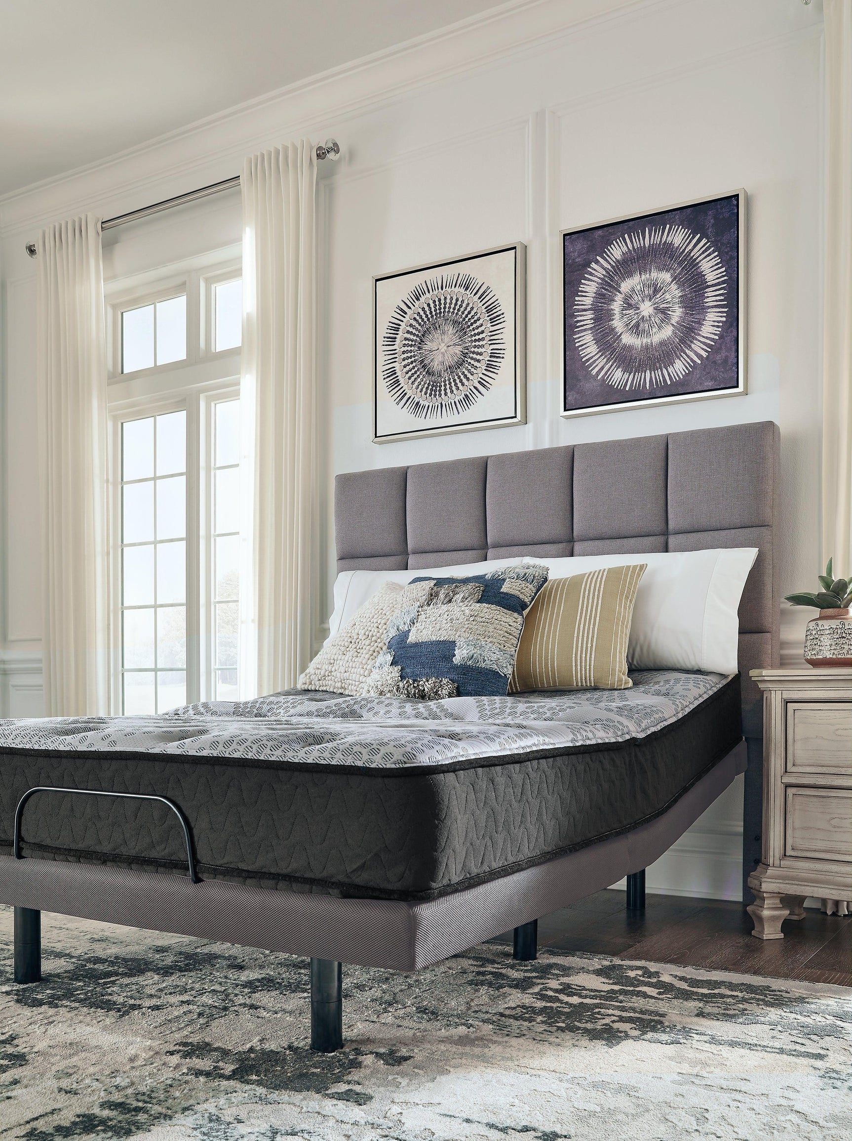 Comfort Plus Gray Queen Mattress - Ella Furniture