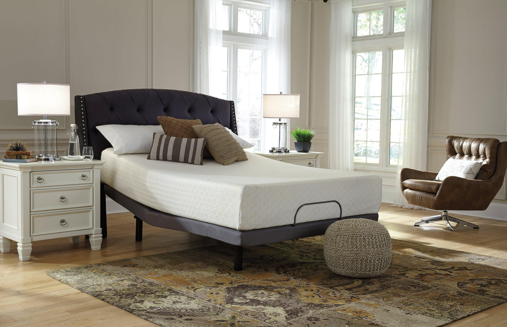 Chime 12 Inch Memory Foam White Queen Mattress In A Box - Ella Furniture