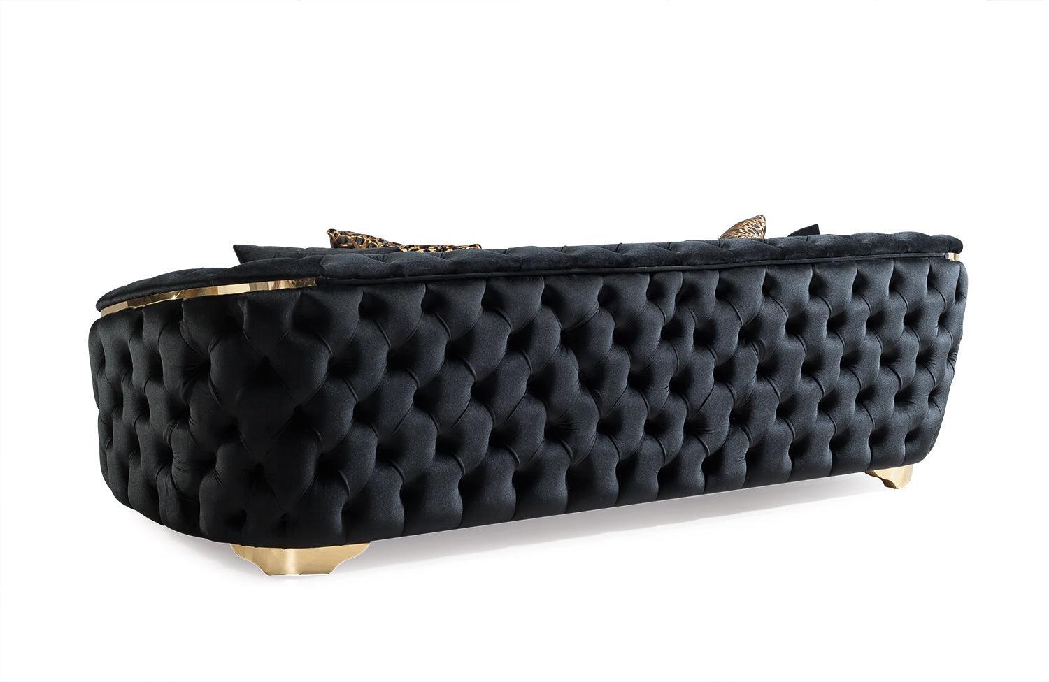 Scarlett Black Velvet Sofa & Loveseat - Ella Furniture