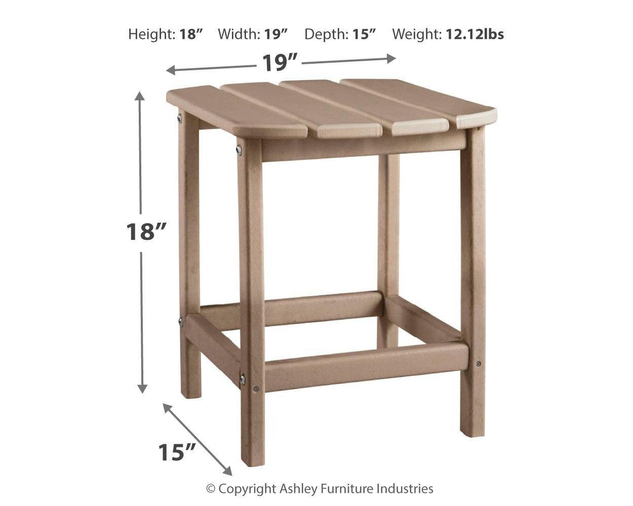 Sundown Treasure Driftwood End Table - Ella Furniture