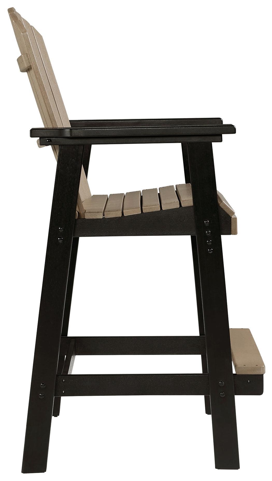 Fairen Trail Black/driftwood Barstool (Set Of 2) - Ella Furniture