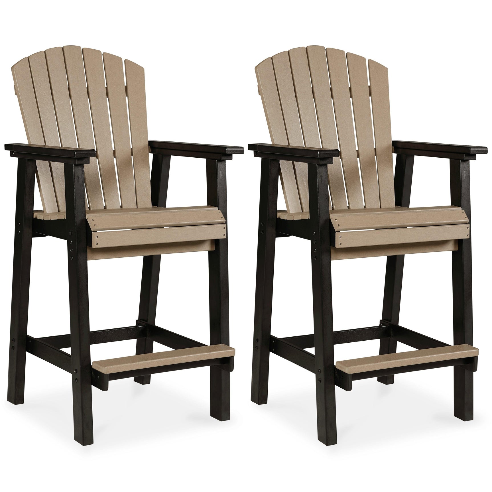Fairen Trail Black/driftwood Barstool (Set Of 2) - Ella Furniture