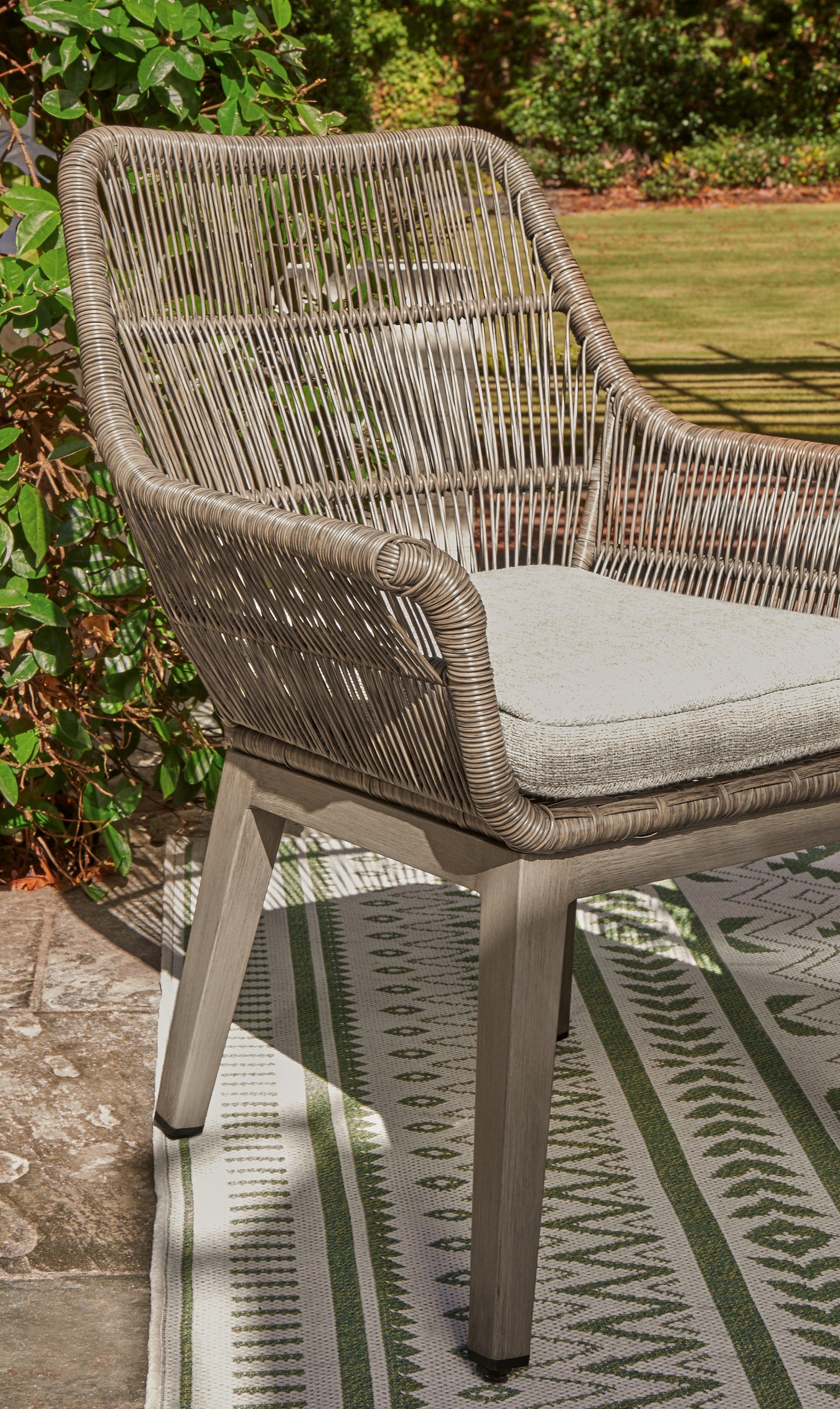 Beach Front Beige Arm Chair With Cushion (Set Of 2) - Ella Furniture