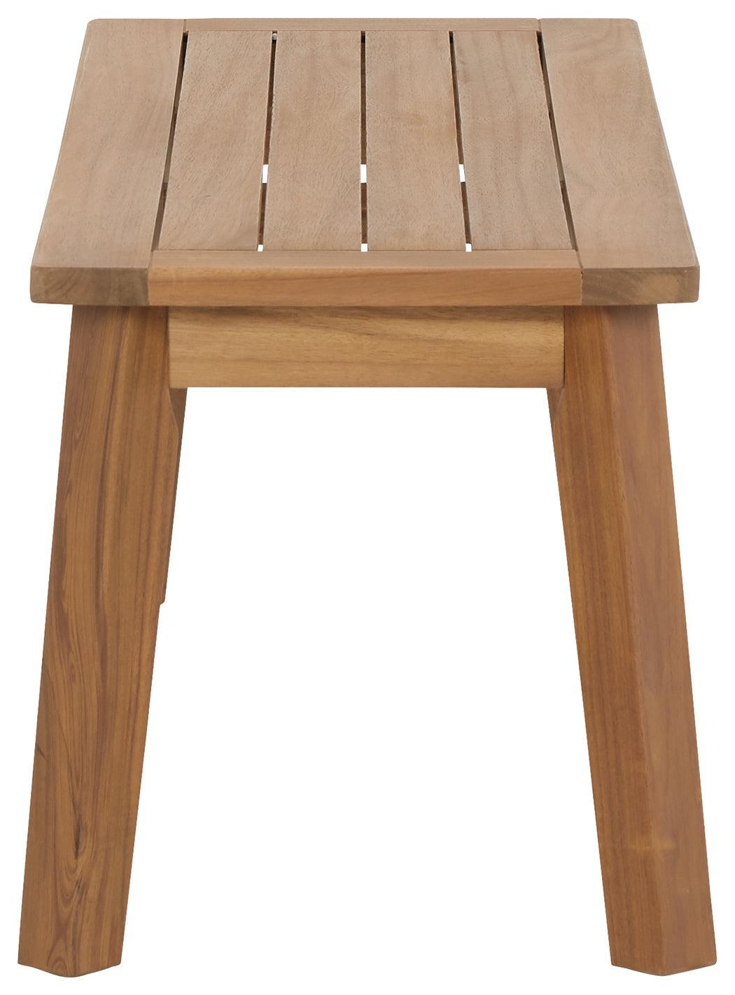 Janiyah Light Brown Outdoor Dining Bench - Ella Furniture