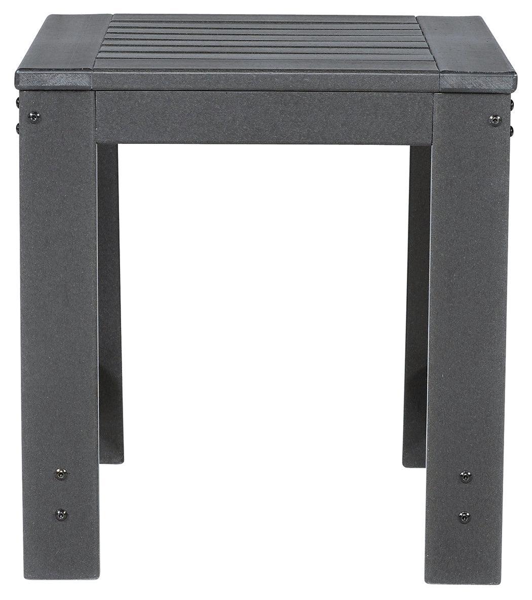 Amora Charcoal Gray Outdoor End Table - Ella Furniture