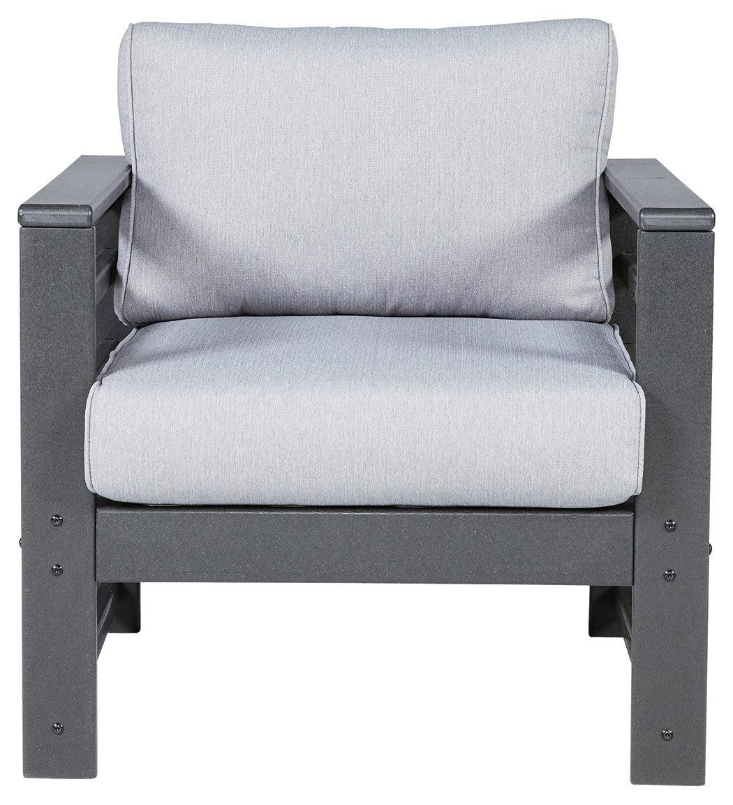 Amora Charcoal Gray Outdoor Lounge Chair With Cushion (Set Of 2) - Ella Furniture