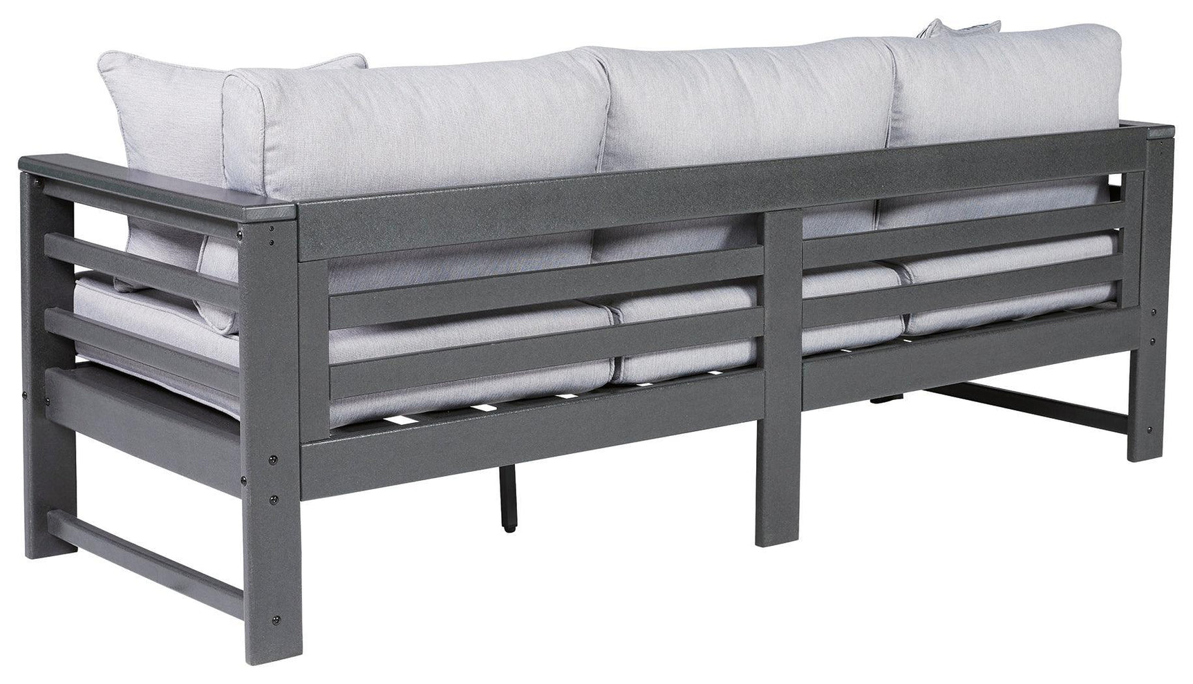Amora Charcoal Gray Outdoor Sofa With Cushion - Ella Furniture