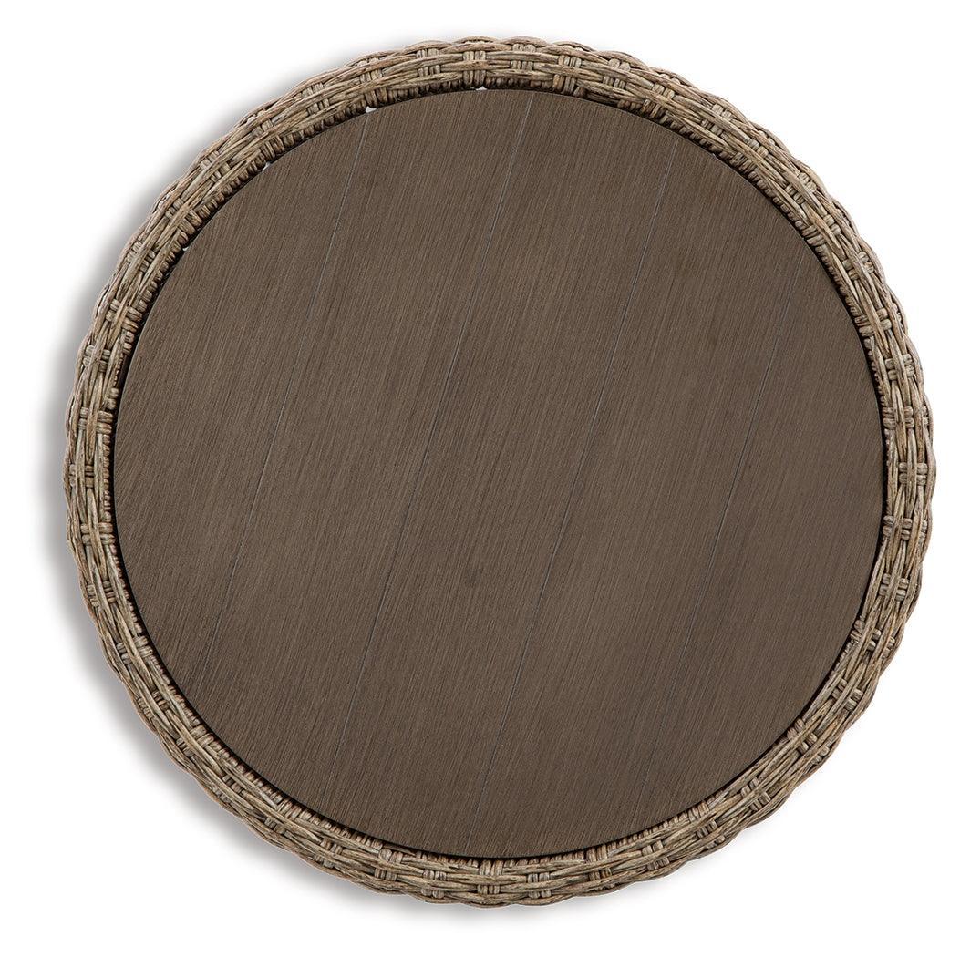 Danson Beige Outdoor End Table - Ella Furniture