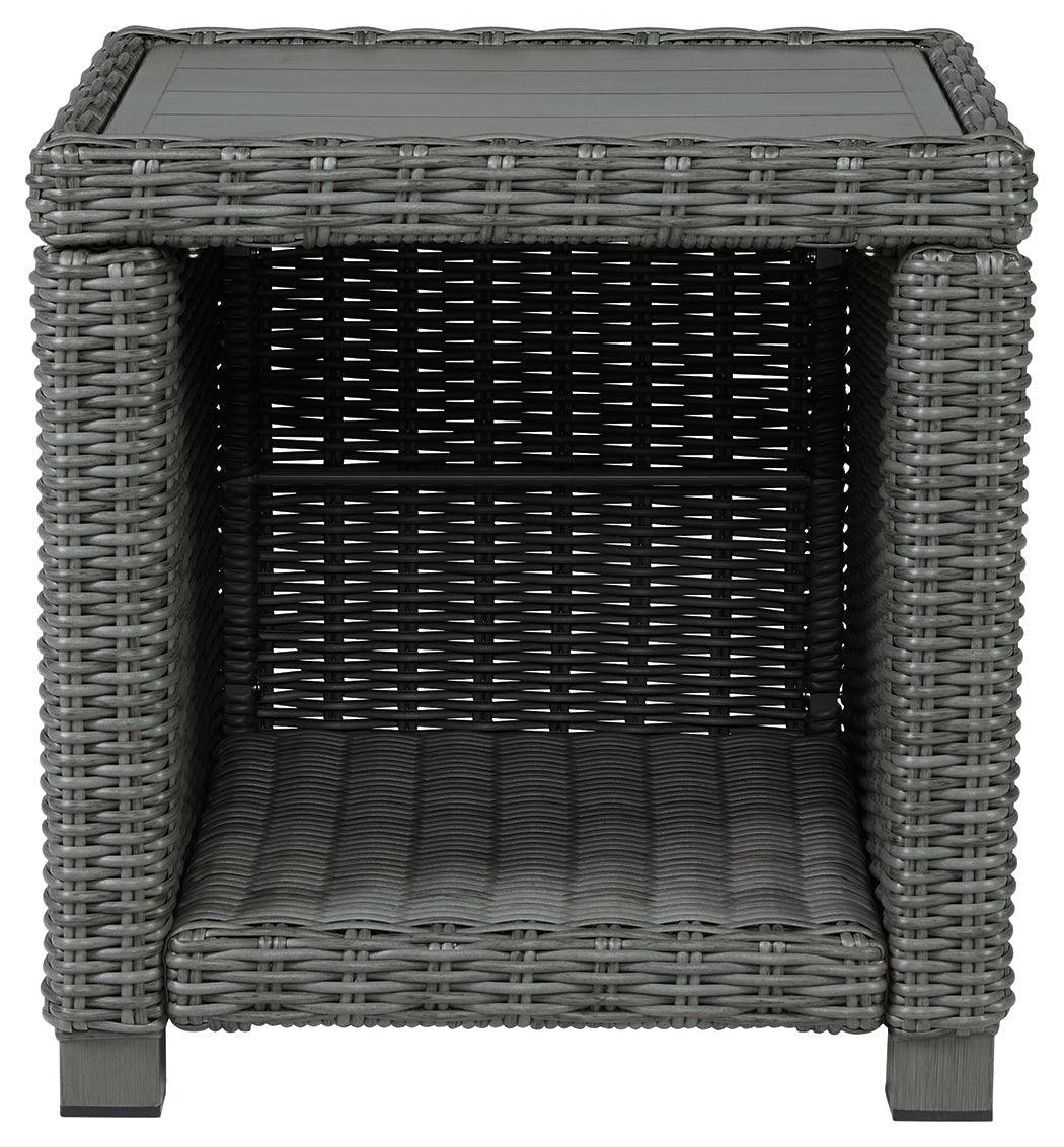 Elite Park Gray Outdoor End Table - Ella Furniture