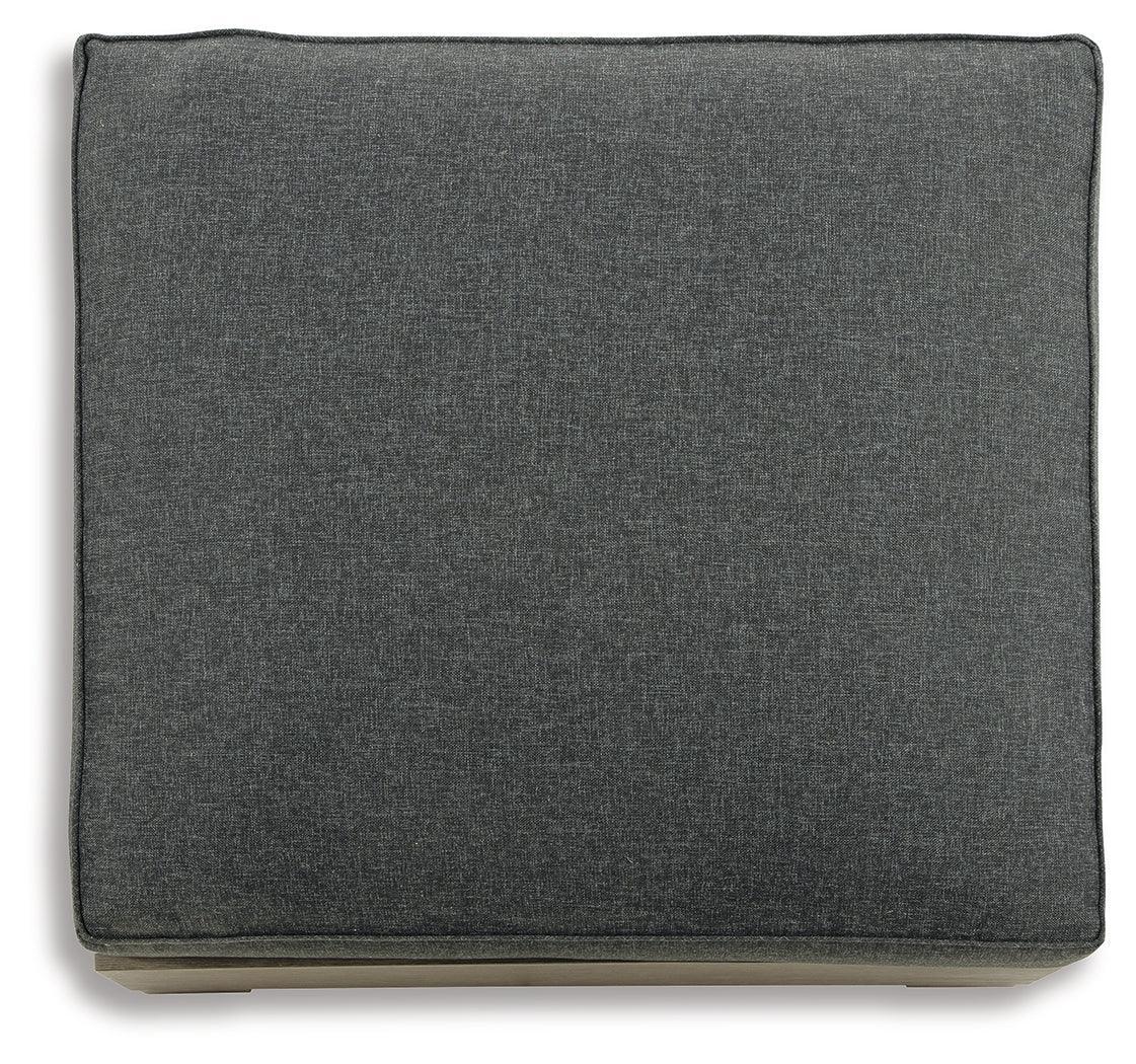 Citrine Park Brown/charcoal Outdoor Ottoman With Cushion - Ella Furniture