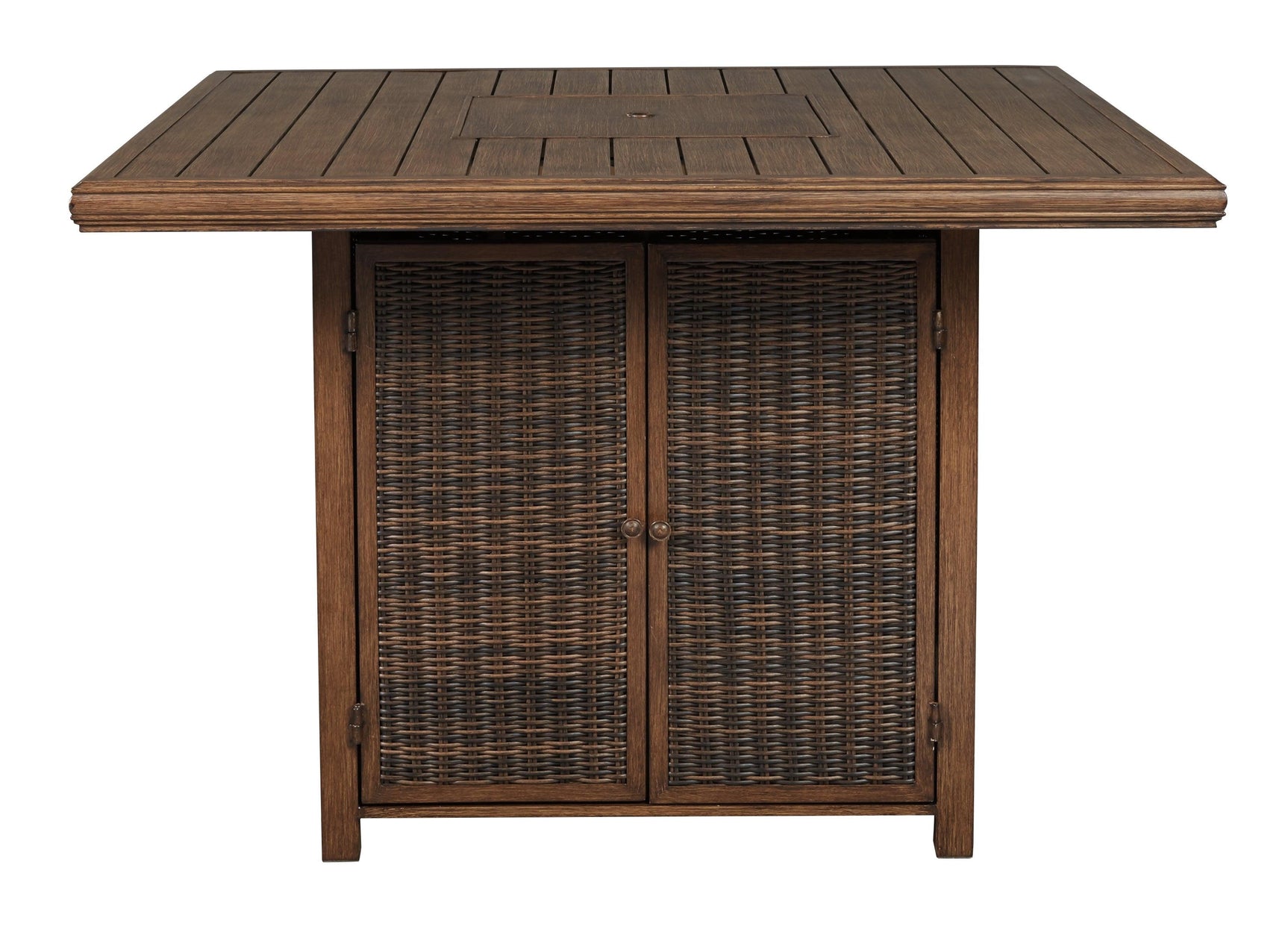 Paradise Trail Medium Brown Bar Table With Fire Pit - Ella Furniture