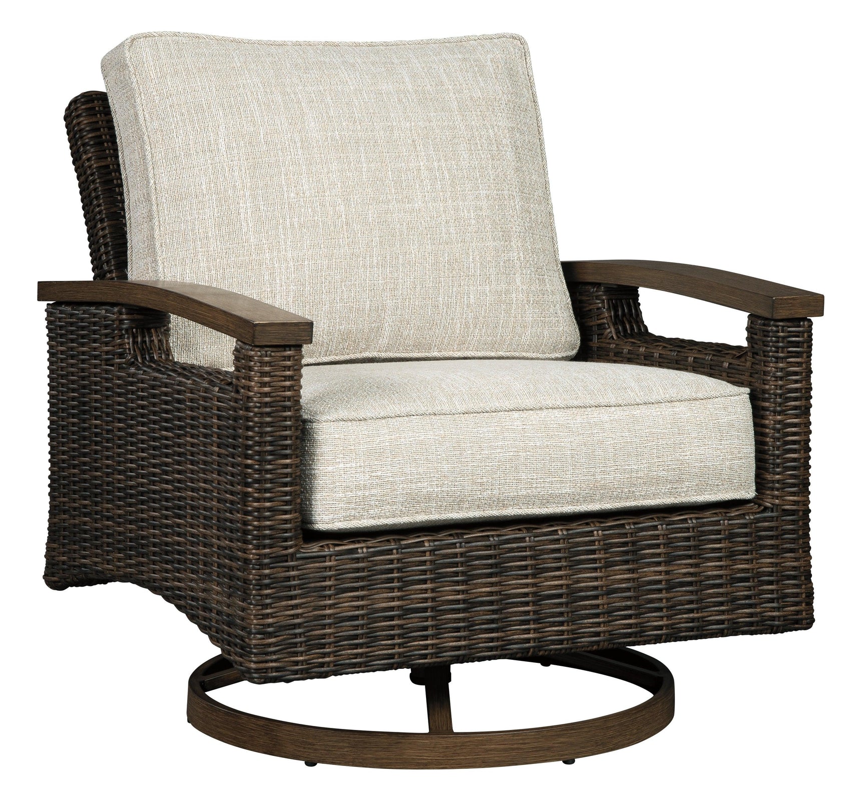 Paradise Trail Medium Brown Swivel Lounge Chair (Set Of 2) - Ella Furniture