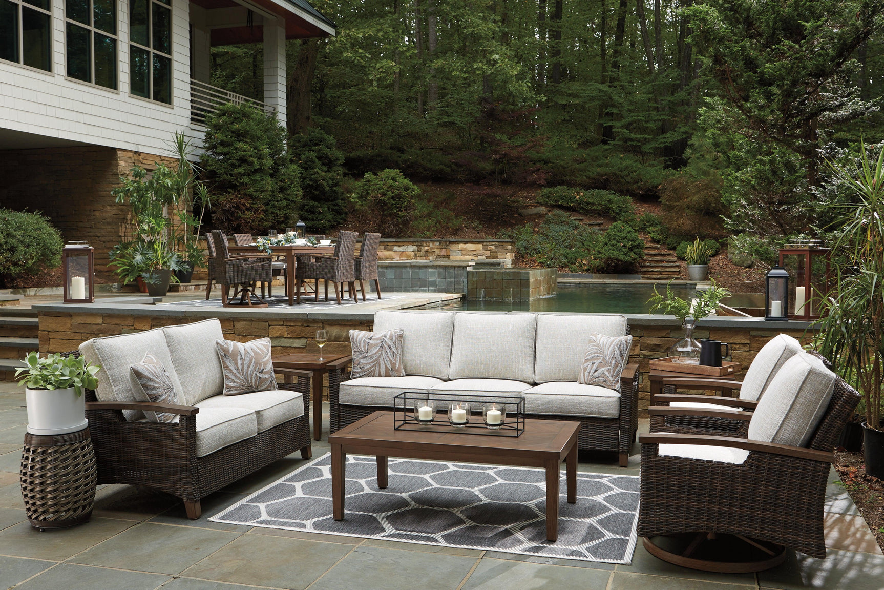 Paradise Trail Medium Brown Sofa With Cushion - Ella Furniture