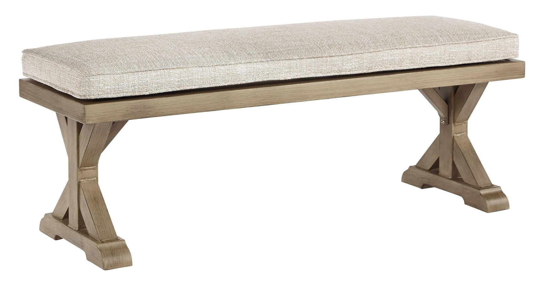 Beachcroft Beige Bench With Cushion - Ella Furniture