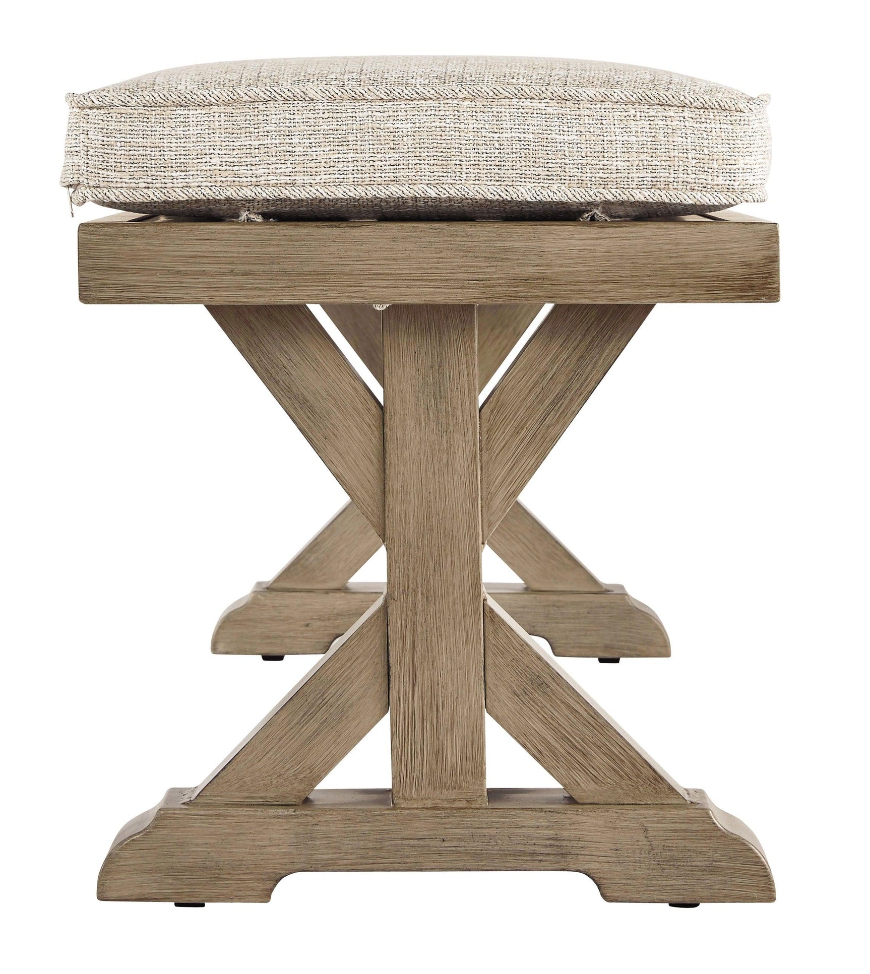Beachcroft Beige Bench With Cushion - Ella Furniture