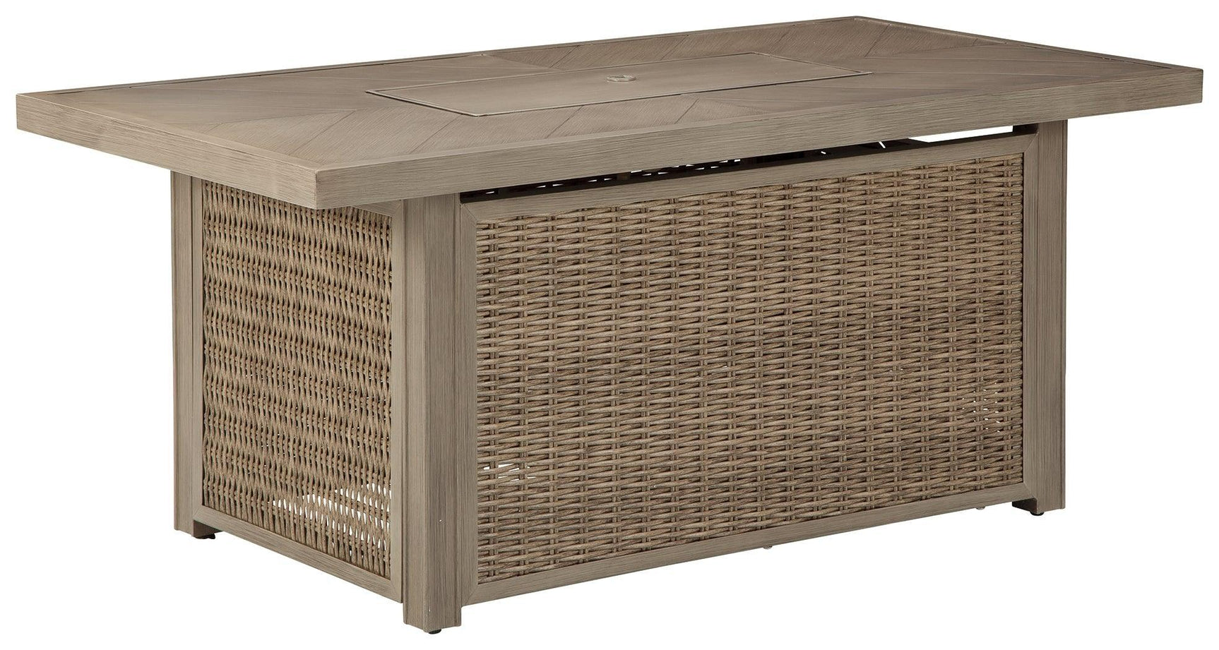 Beachcroft Beige Fire Pit Table - Ella Furniture