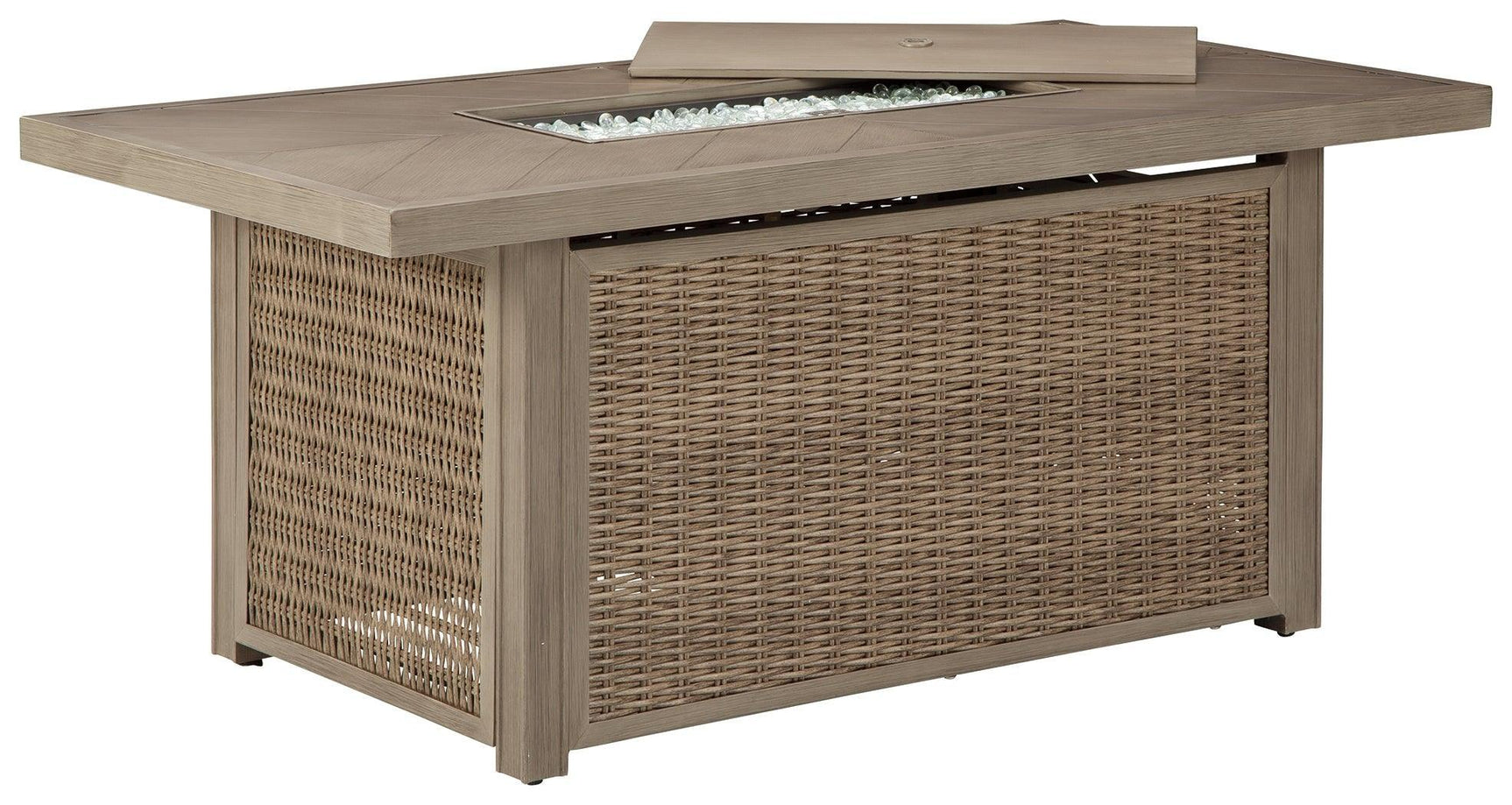 Beachcroft Beige Fire Pit Table - Ella Furniture