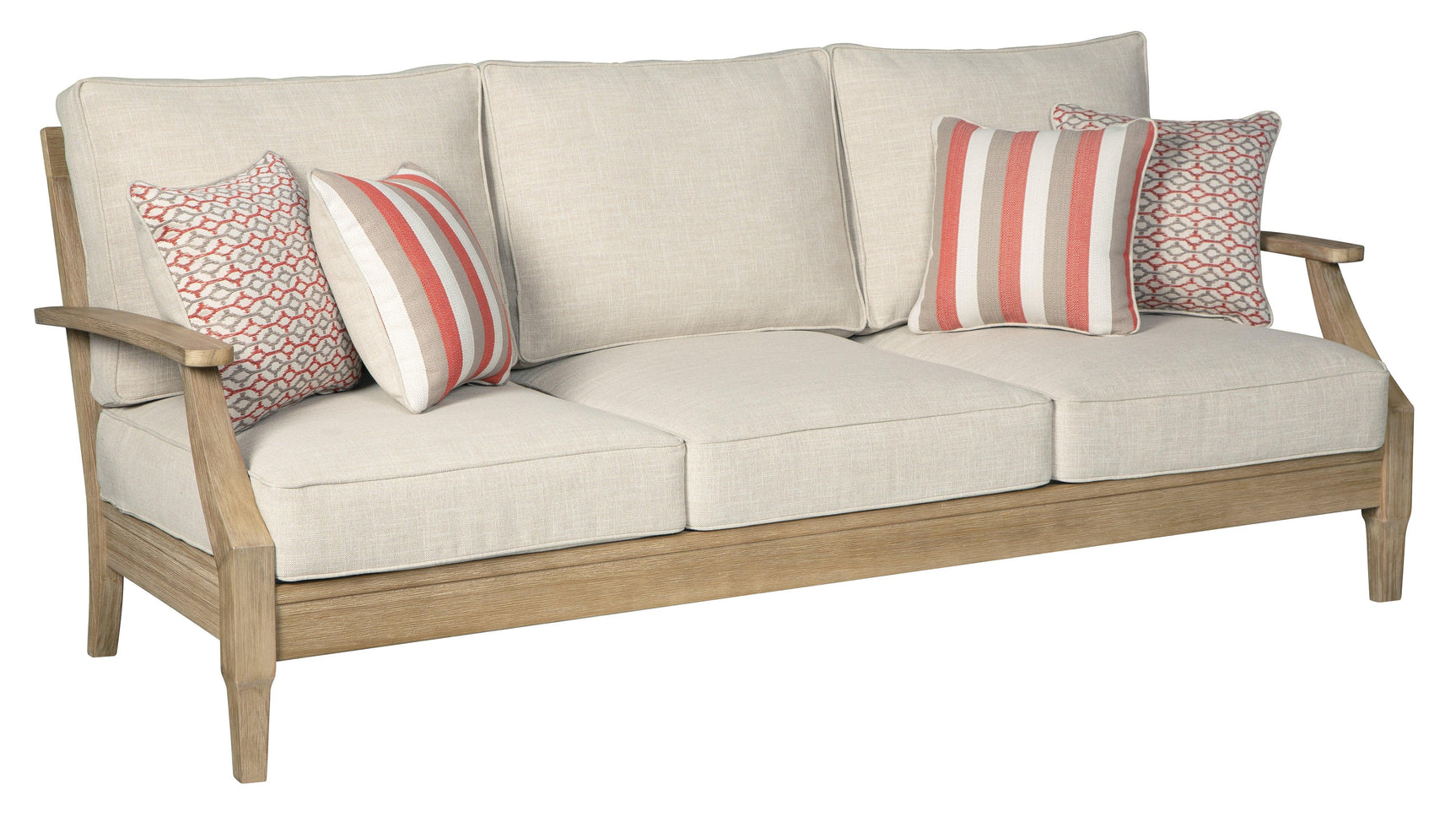 Clare View Beige Sofa With Cushion - Ella Furniture