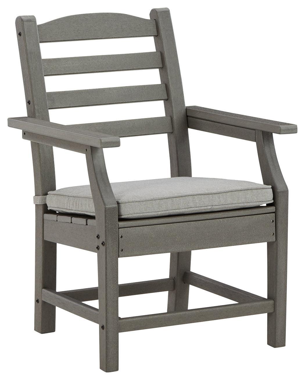 Visola Gray Arm Chair With Cushion (Set Of 2) - Ella Furniture