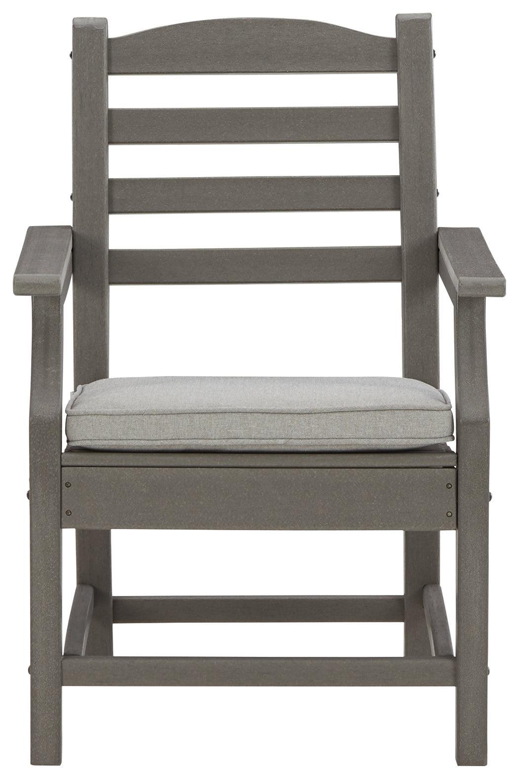 Visola Gray Arm Chair With Cushion (Set Of 2) - Ella Furniture