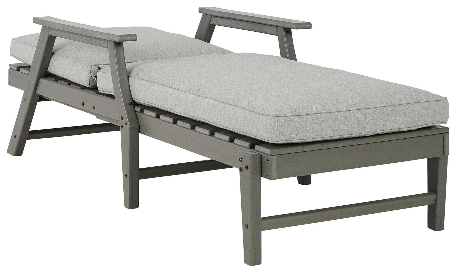 Visola Gray Chaise Lounge With Cushion - Ella Furniture